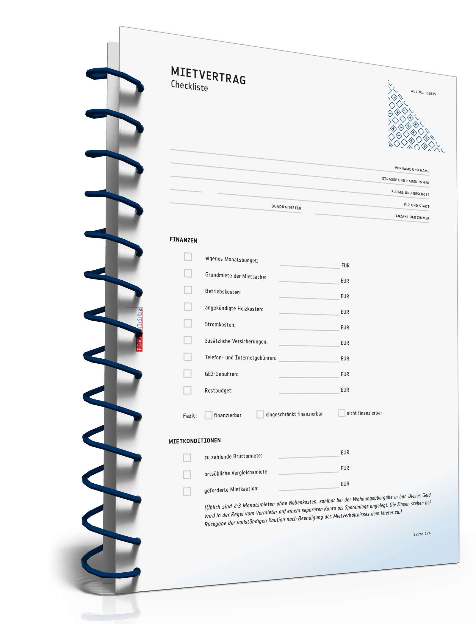 Checkliste für ein Mietobjekt PDF