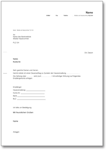 Erteilung Dauerauftrag  Word