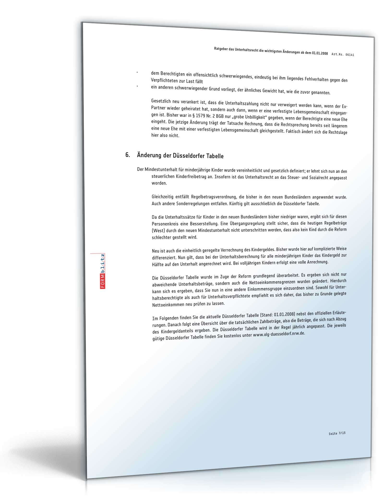 Ehevertrag nachehelicher Unterhalt inkl. Ratgeber Excel. Seite: 10