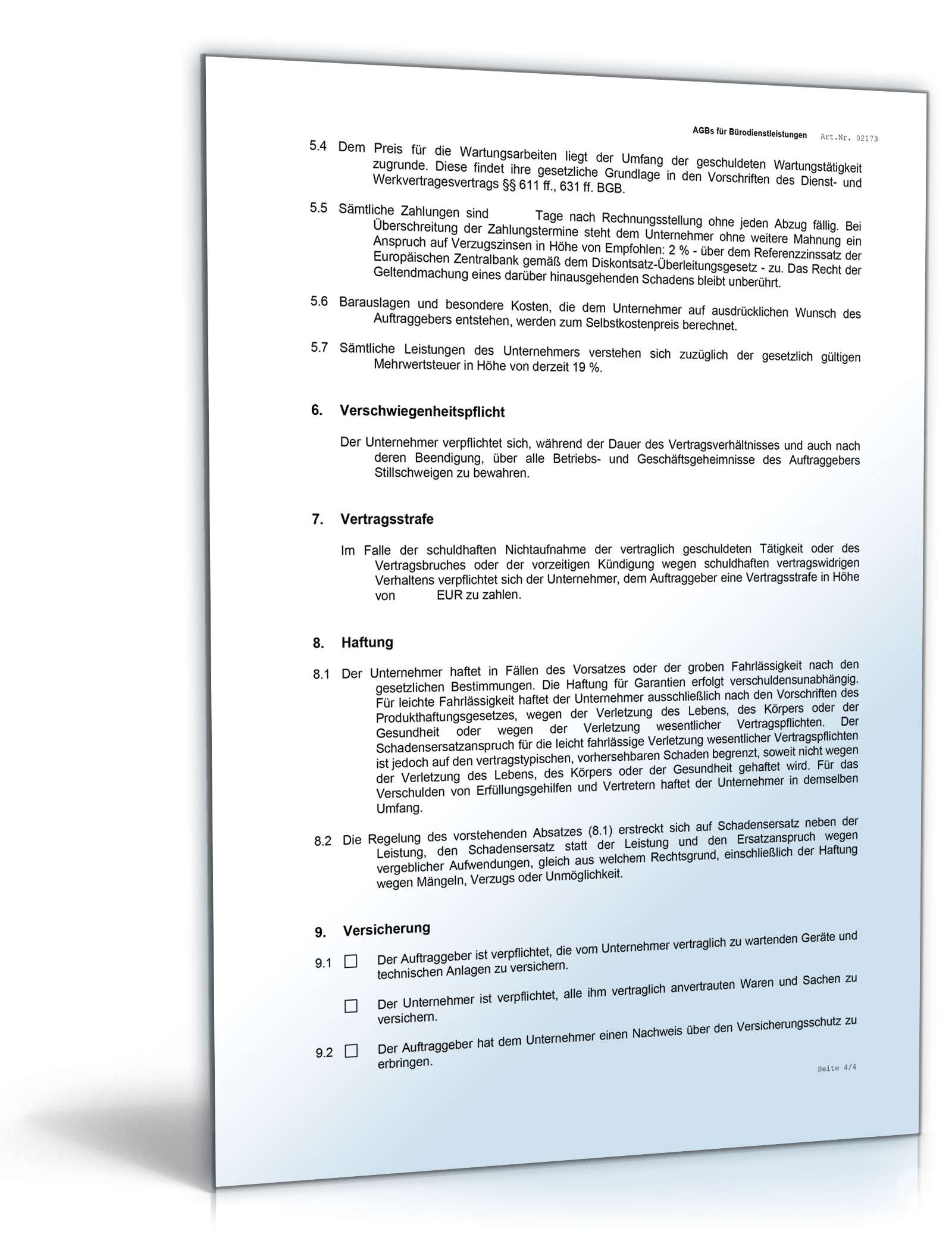 AGB Wartungsunternehmen Word. Seite: 3