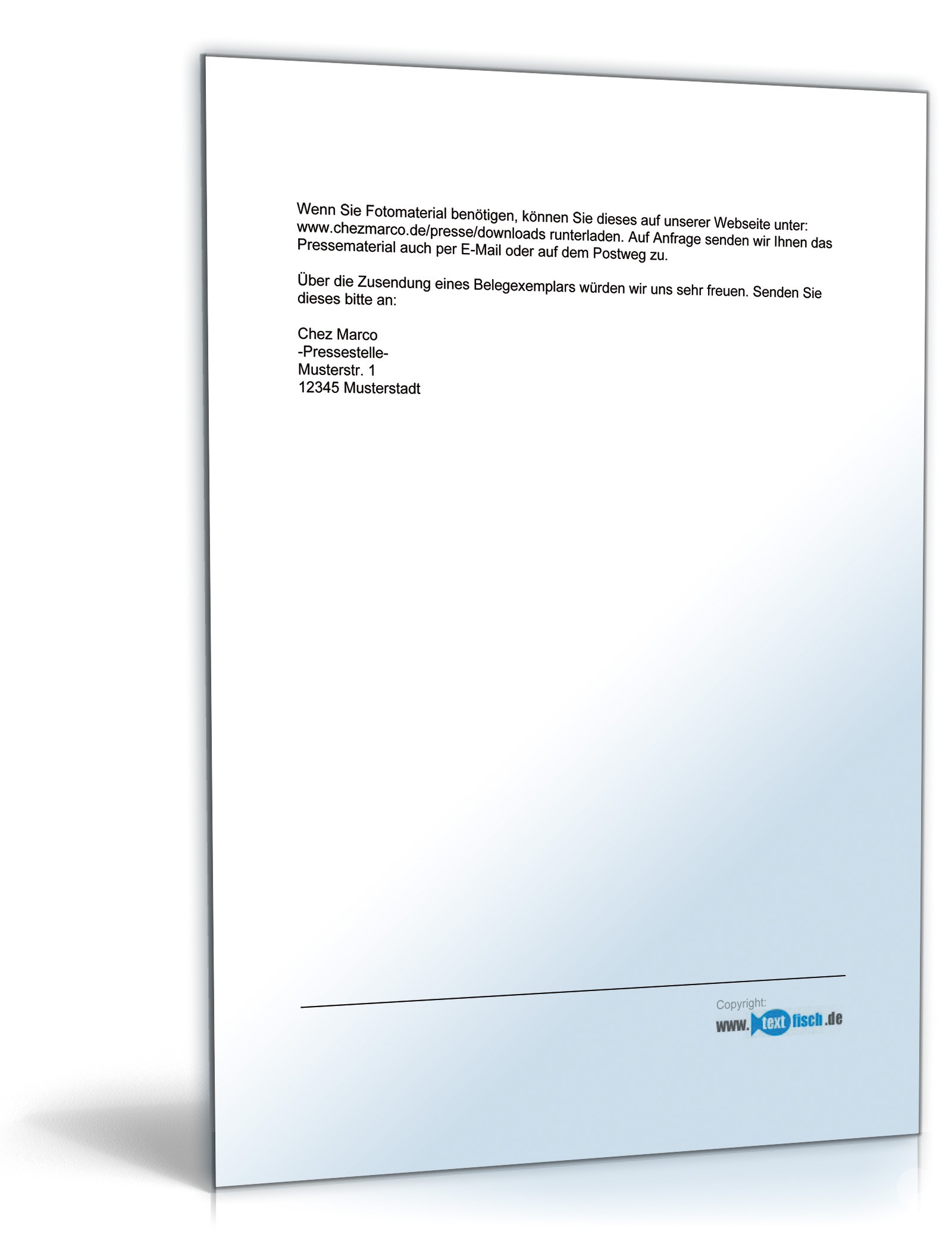 Pressemitteilung über die Eröffnung eines Restaurants PDF. Seite: 2