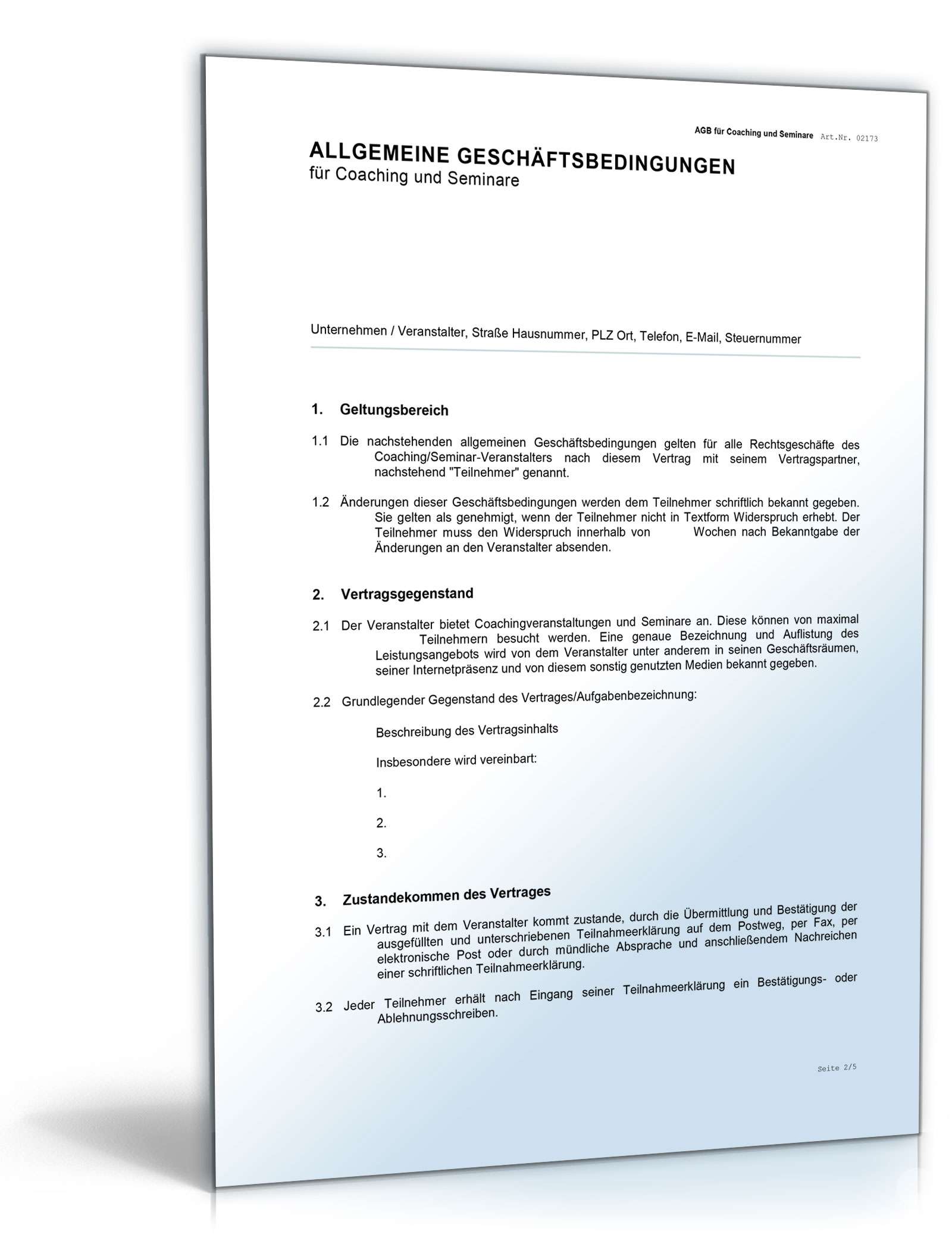 AGB Coaching und Seminare Word