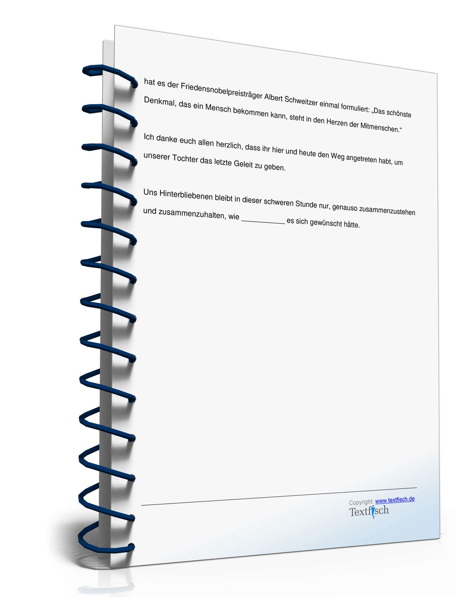 Trauerrede für die verstorbene Tochter nach Krankheit  PDF. Seite: 4