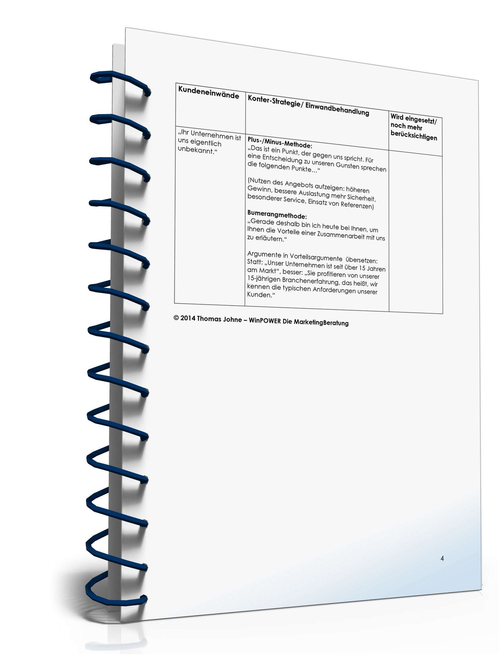 Checkliste Kundeneinwänden wirkungsvoll begegnen PDF. Seite: 4