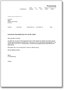 Bestellung zusätzlicher Geschäftsführer für Gesellschaft Word