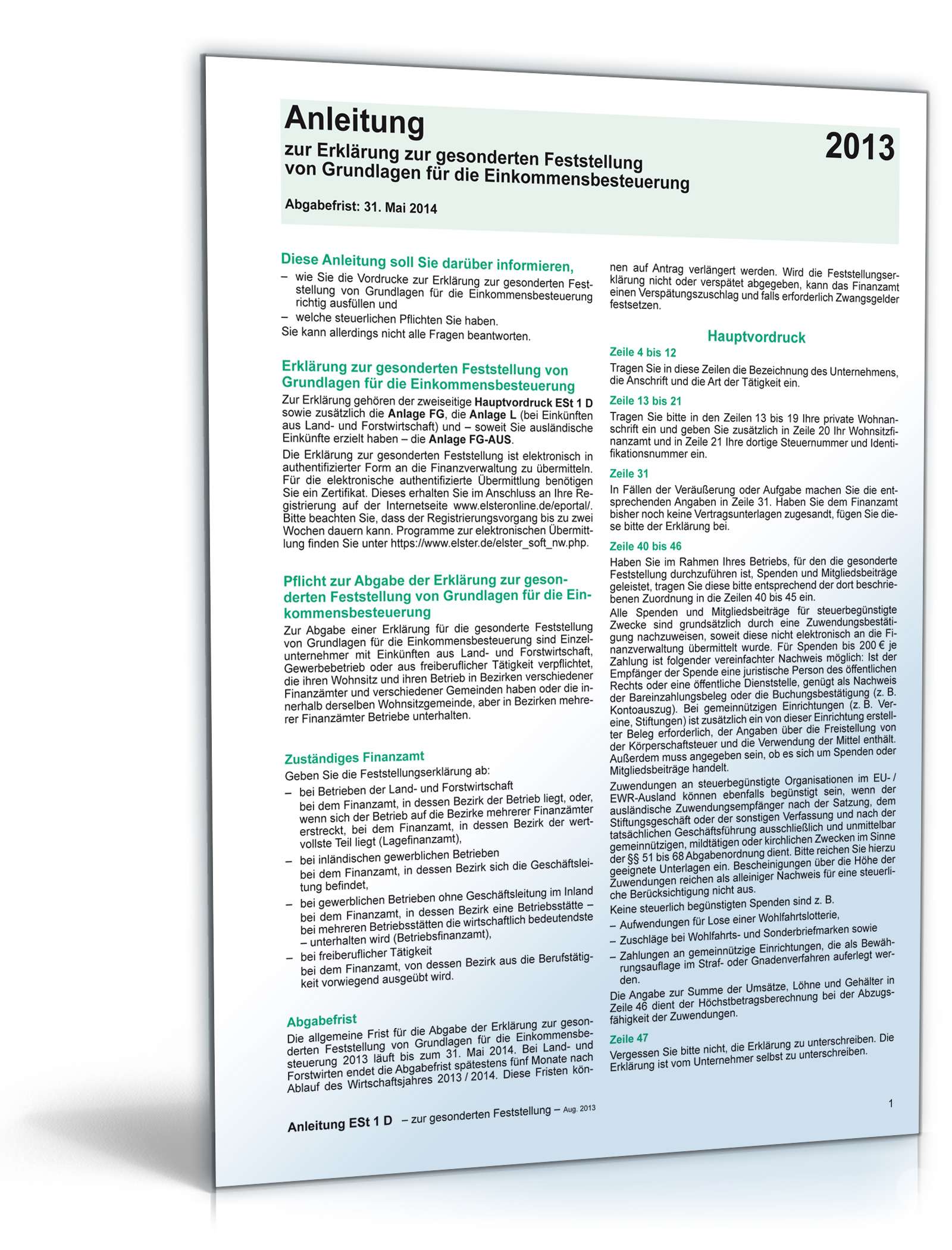 Anleitung ESt 1d 2013  PDF