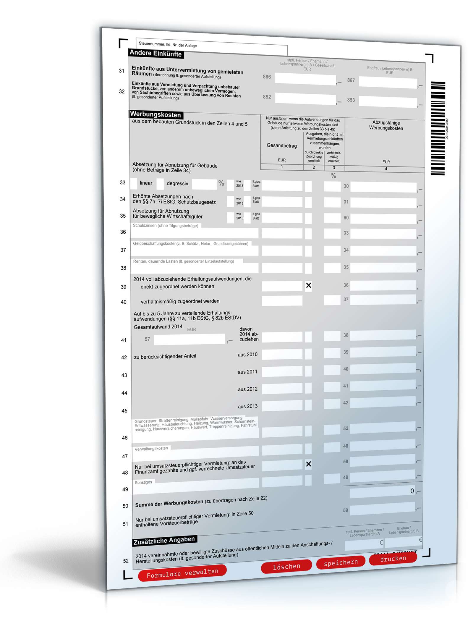Anlage V 2014 PDF. Seite: 2