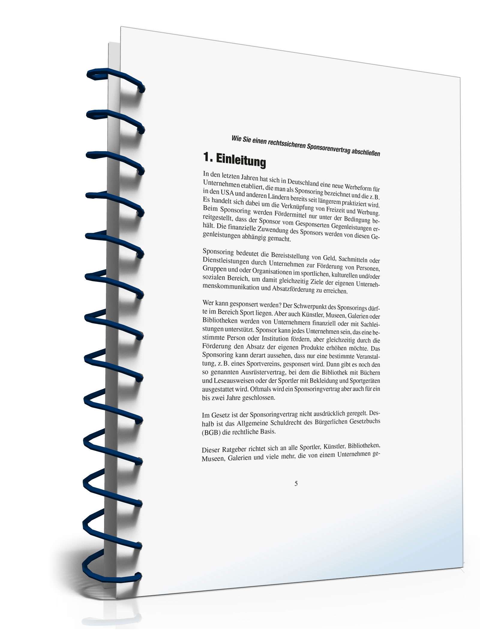 Ratgeber Sponsoringvertrag PDF. Seite: 5