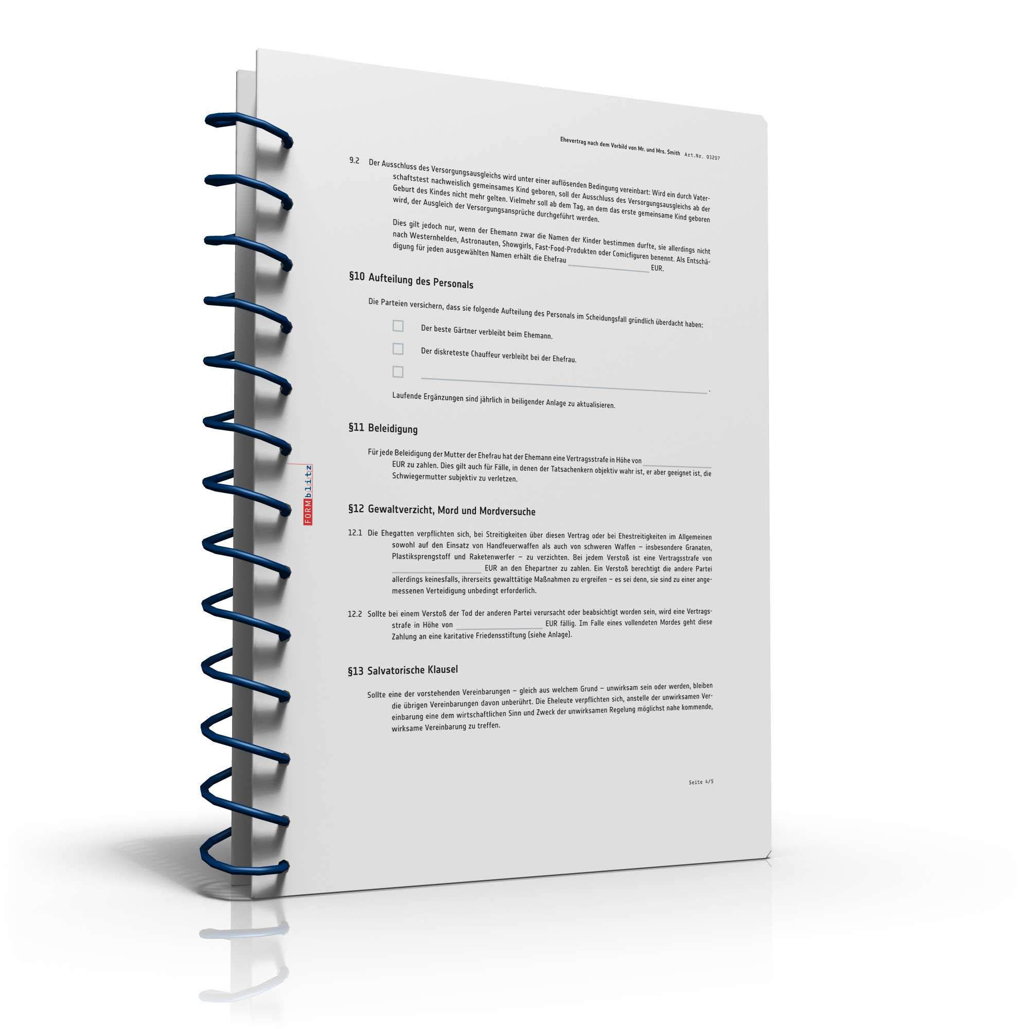 Ehevertrag für Mr. und Mrs. Smith PDF. Seite: 5