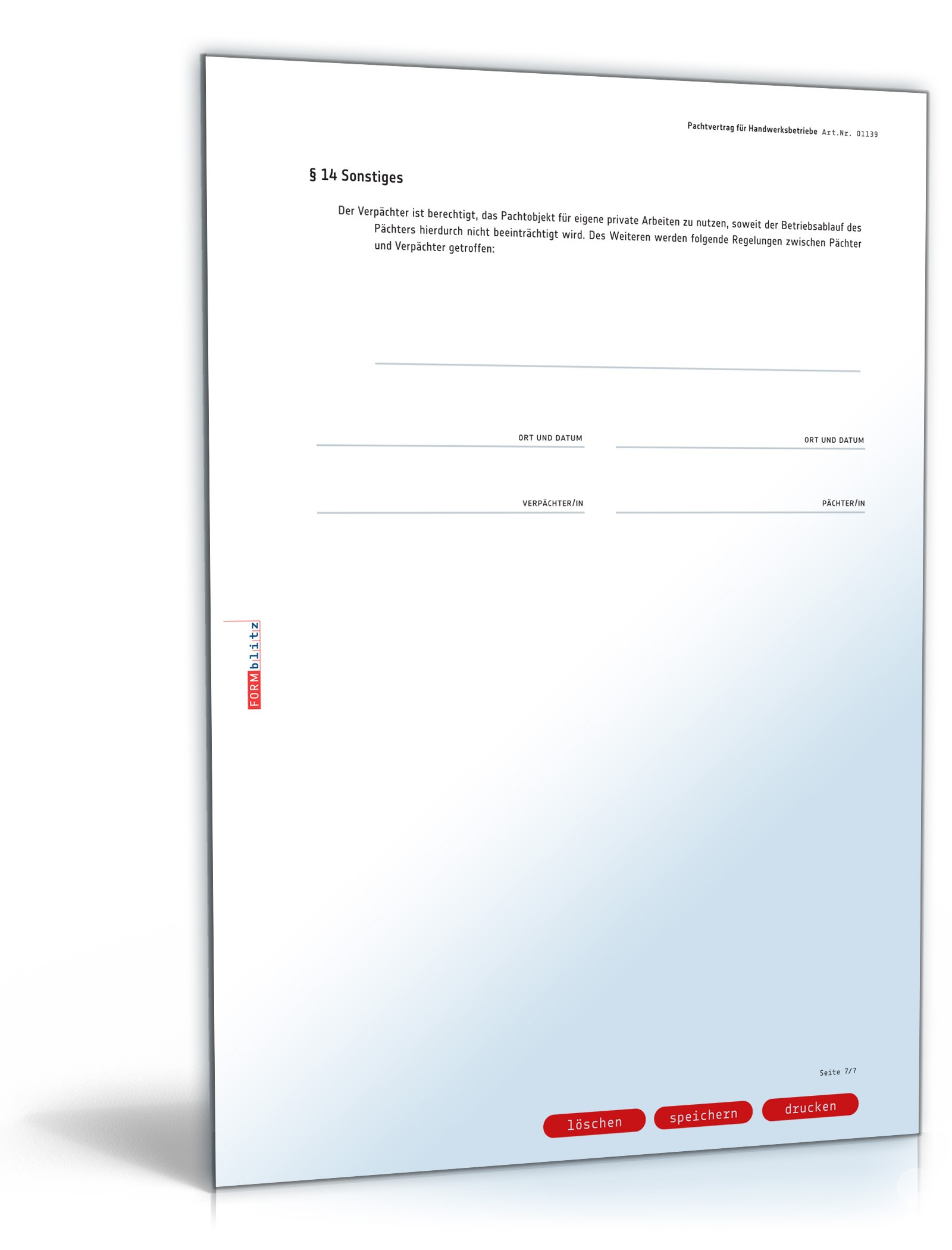 Pachtvertrag Handwerksbetrieb PDF. Seite: 7