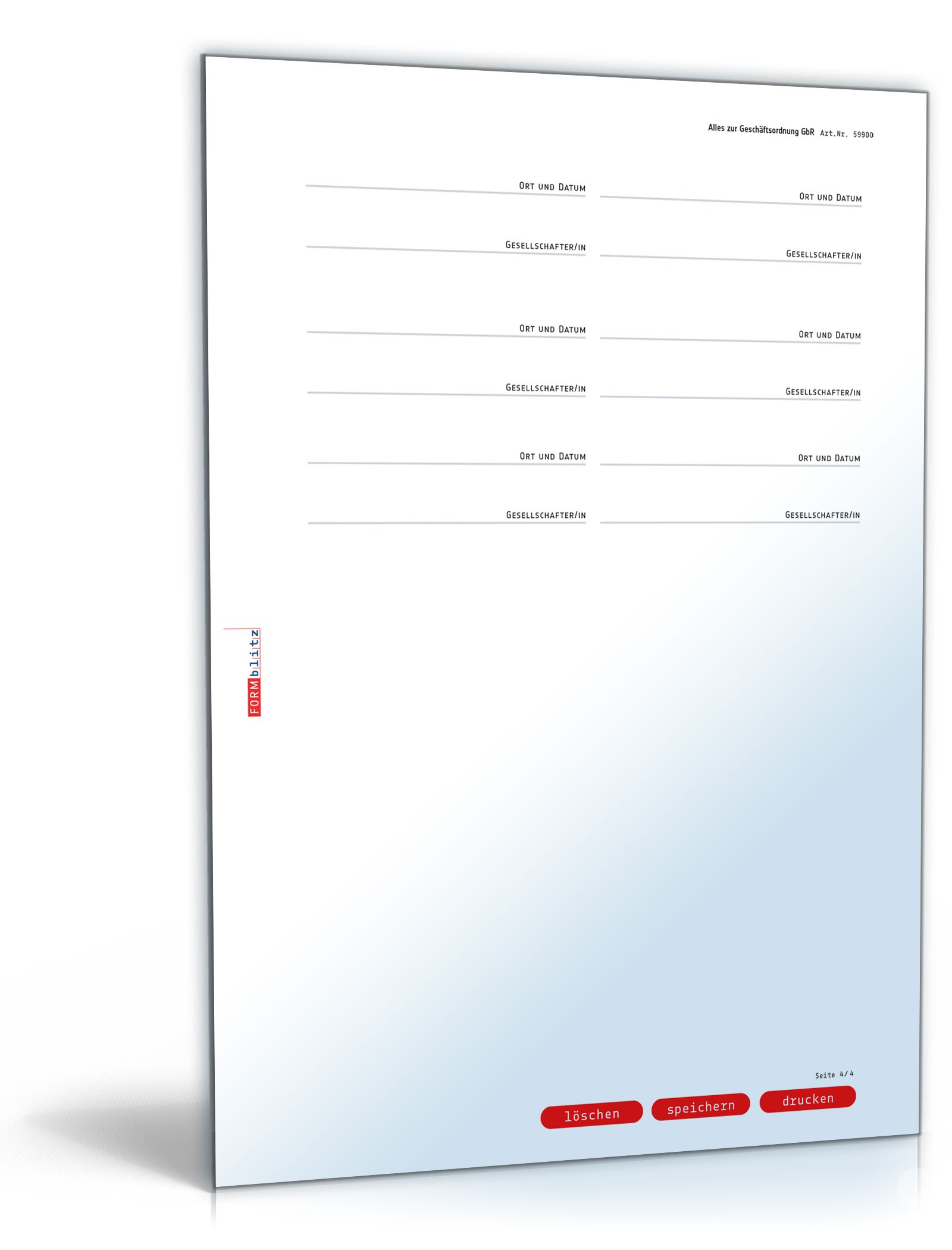 Alles zur Geschäftsordnung GbR PDF. Seite: 4