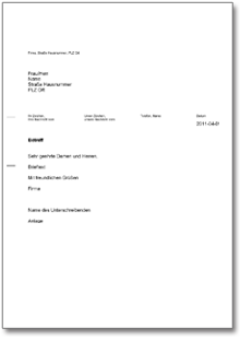 Allgemeiner Musterbrief Word