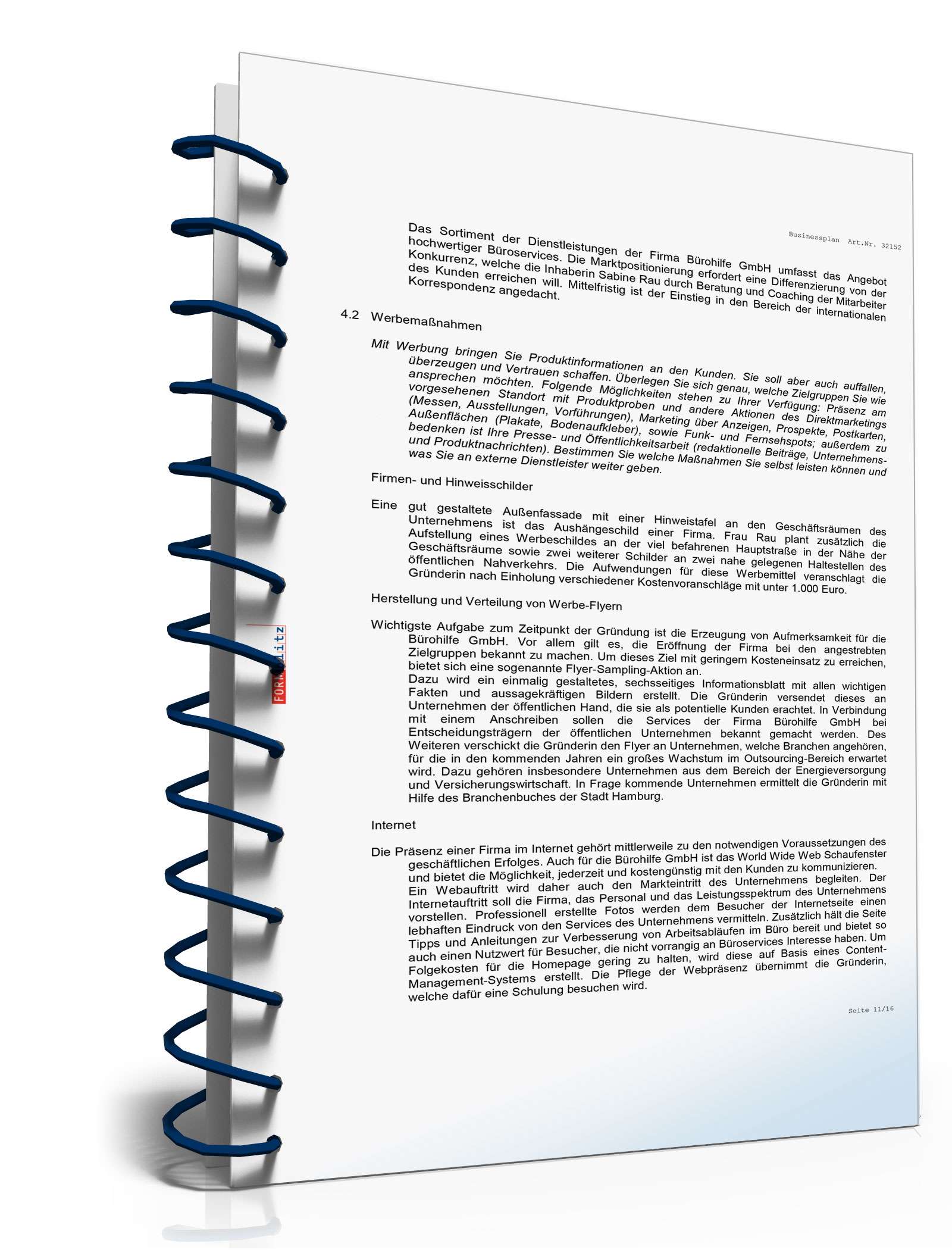 Businessplan Büroservice Excel. Seite: 11