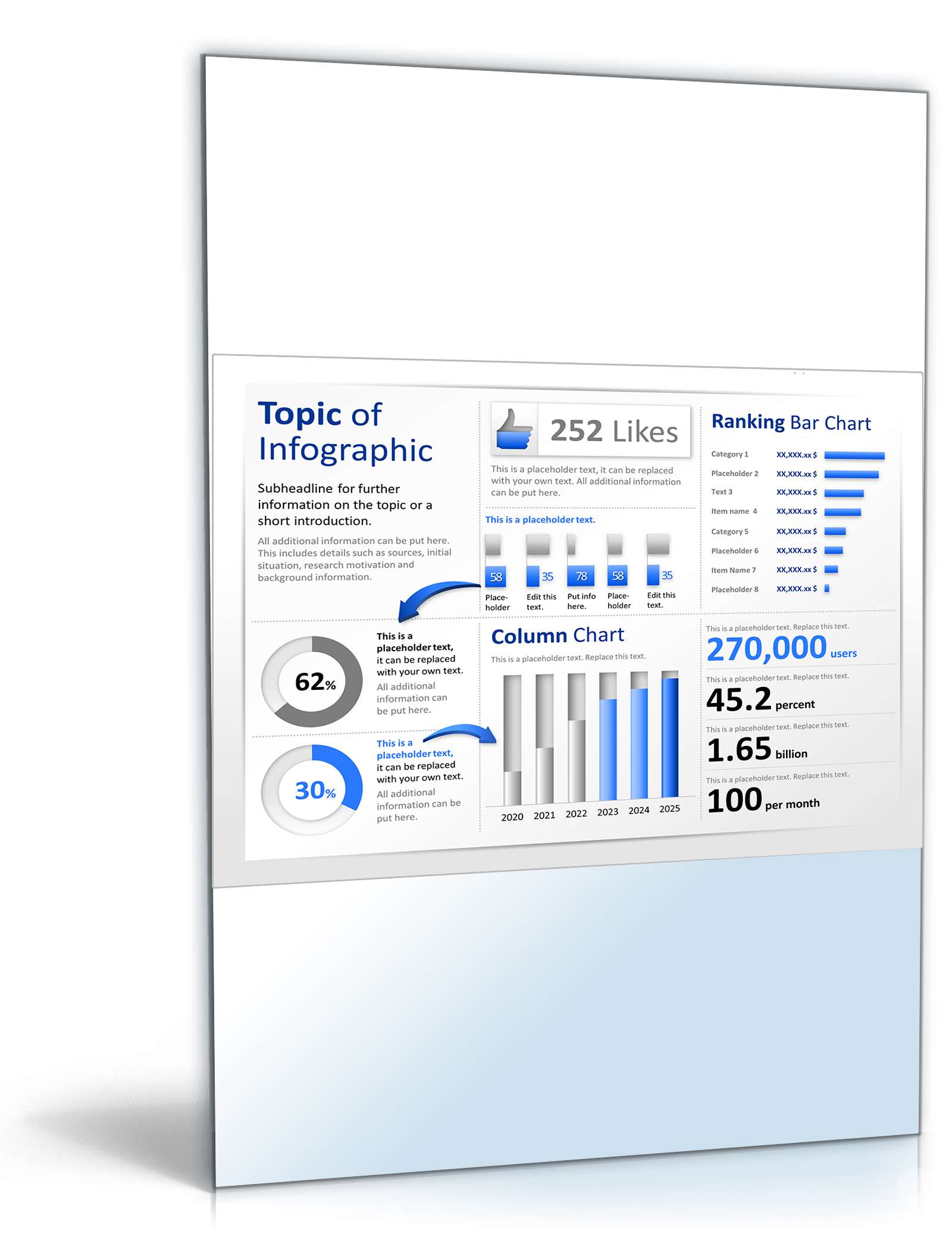 PowerPoint Präsentation Infografiken Excel. Seite: 6