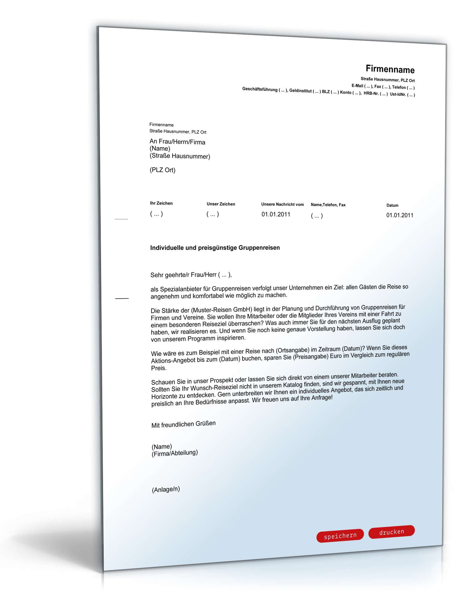 Werbebrief Busreiseveranstalter PDF