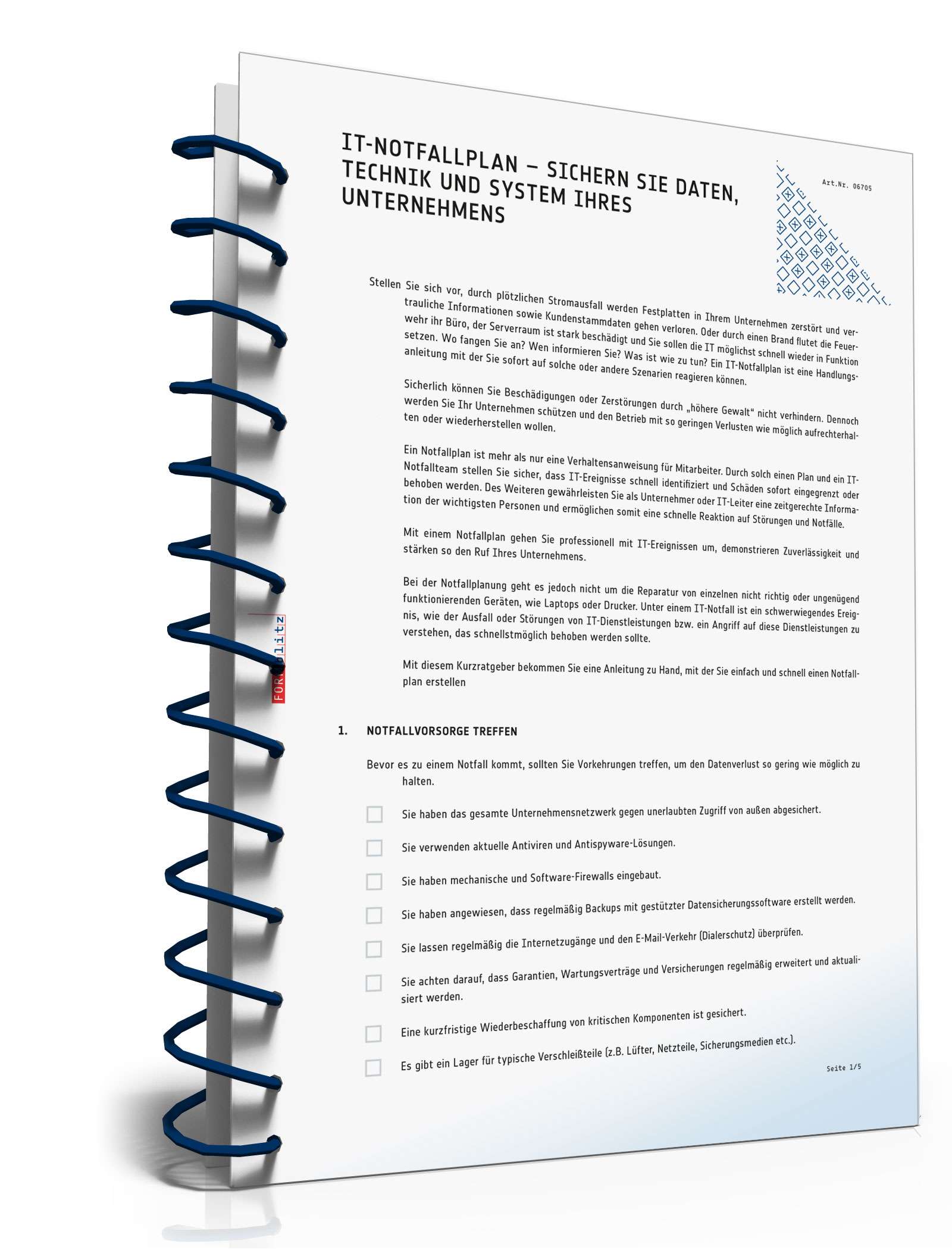 Checkliste IT-Notfallplan PDF