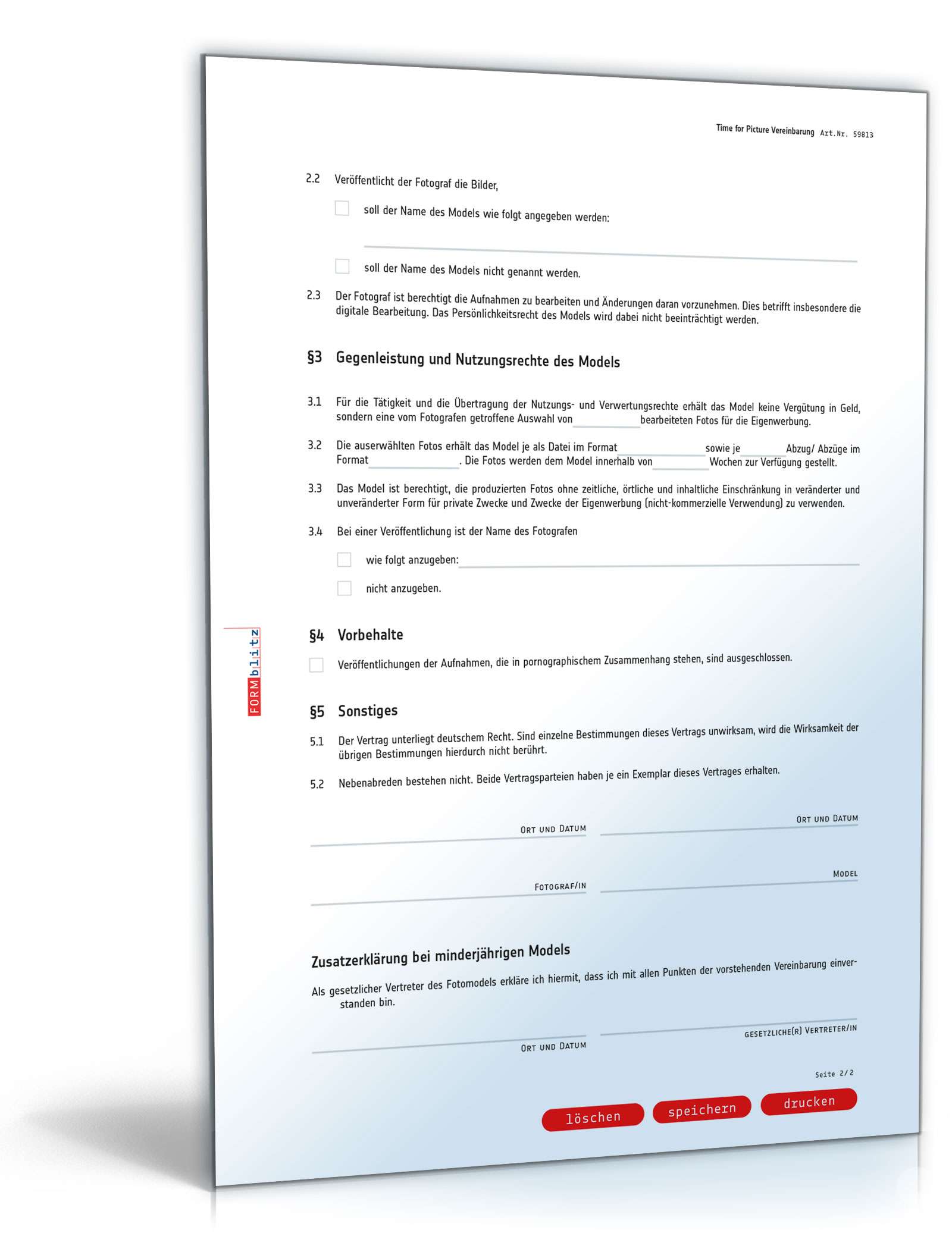 Time for Picture Vereinbarung PDF. Seite: 2