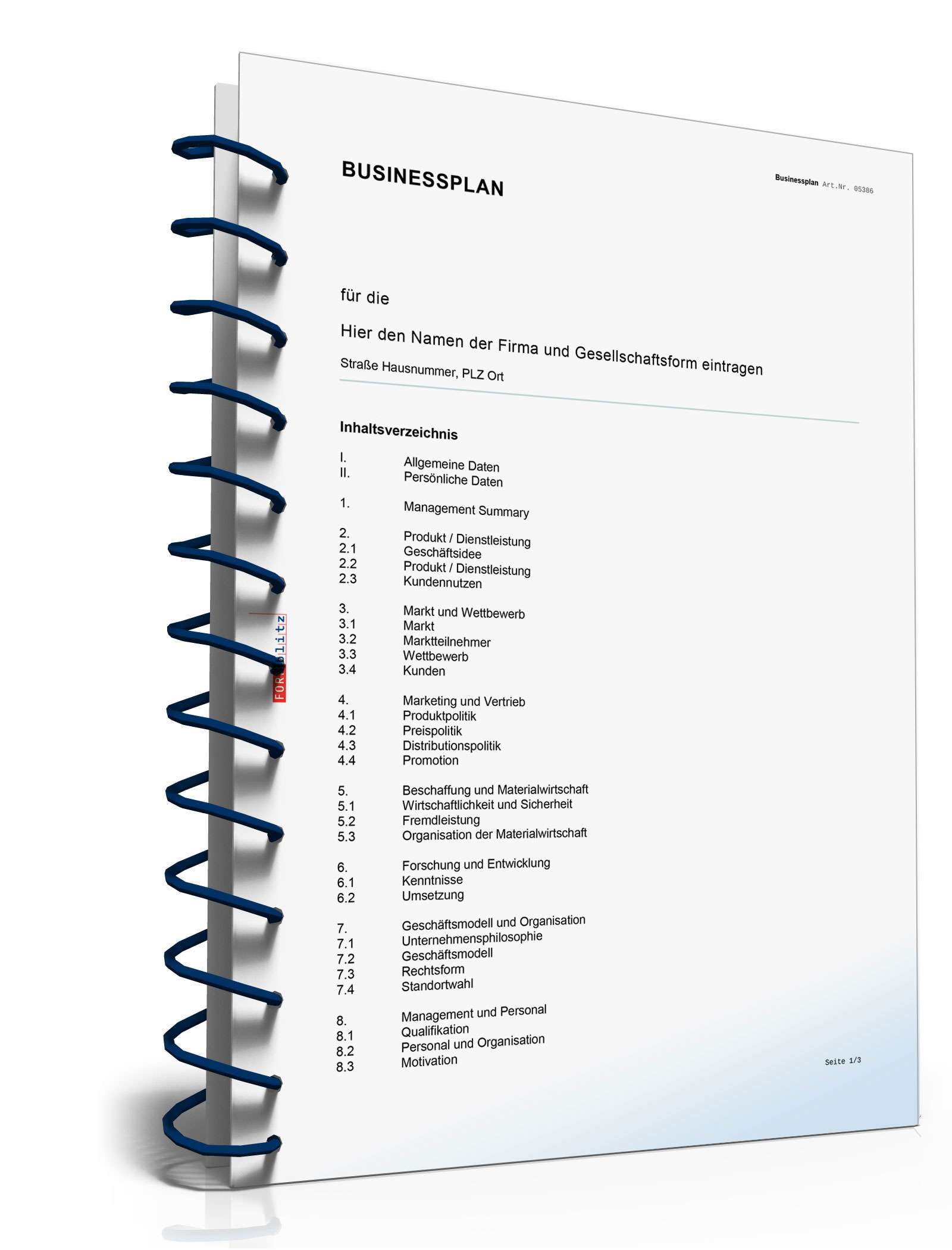Businessplan Existenzgründung Excel. Seite: 5
