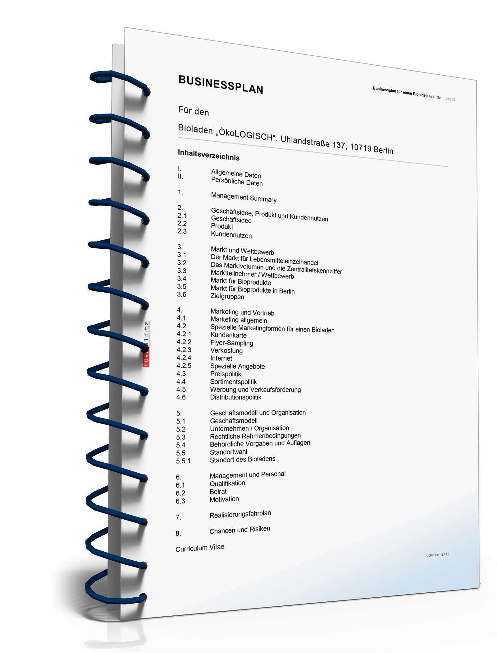 Businessplan Bioladen Excel. Seite: 4