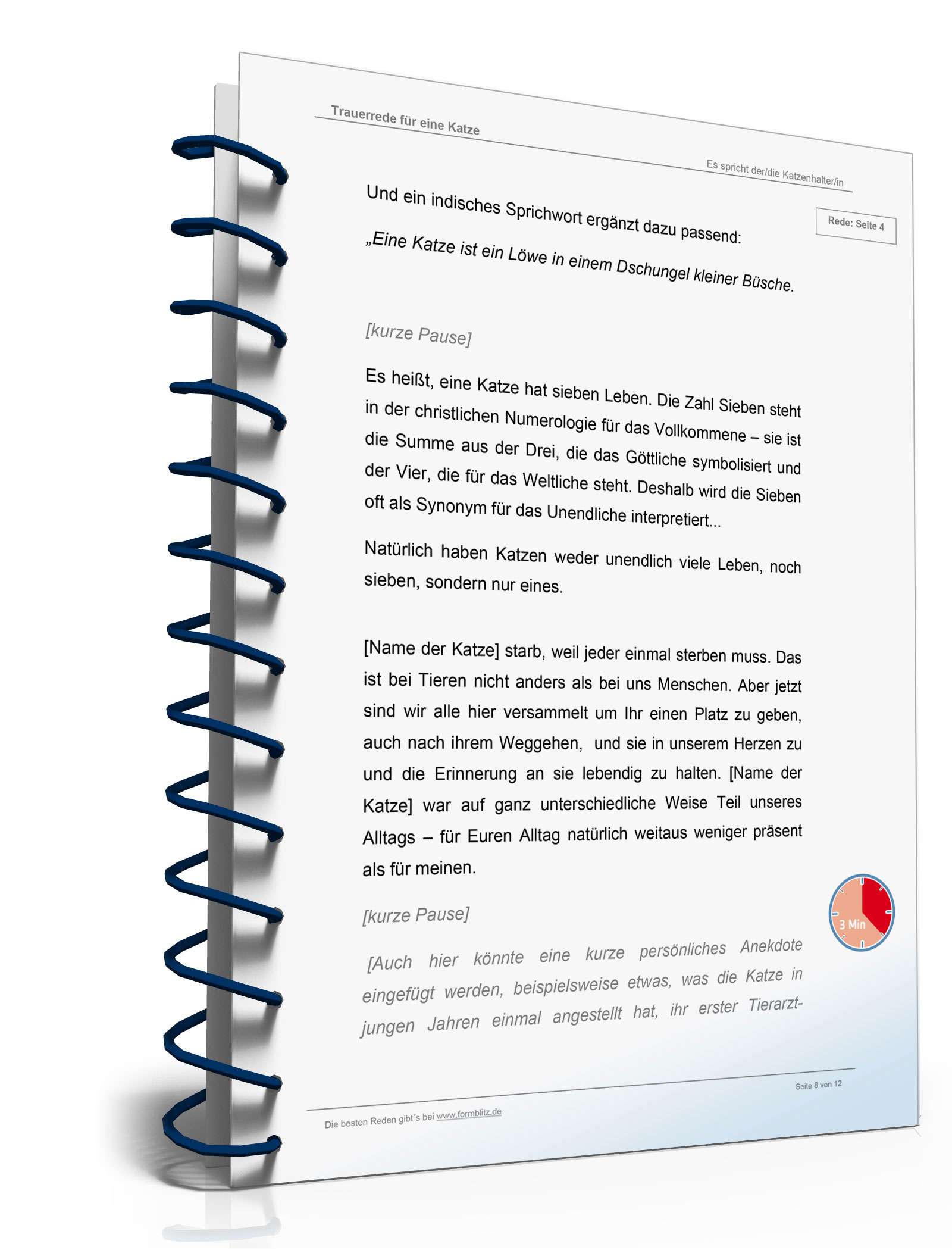 Trauerrede für eine Katze Word. Seite: 8