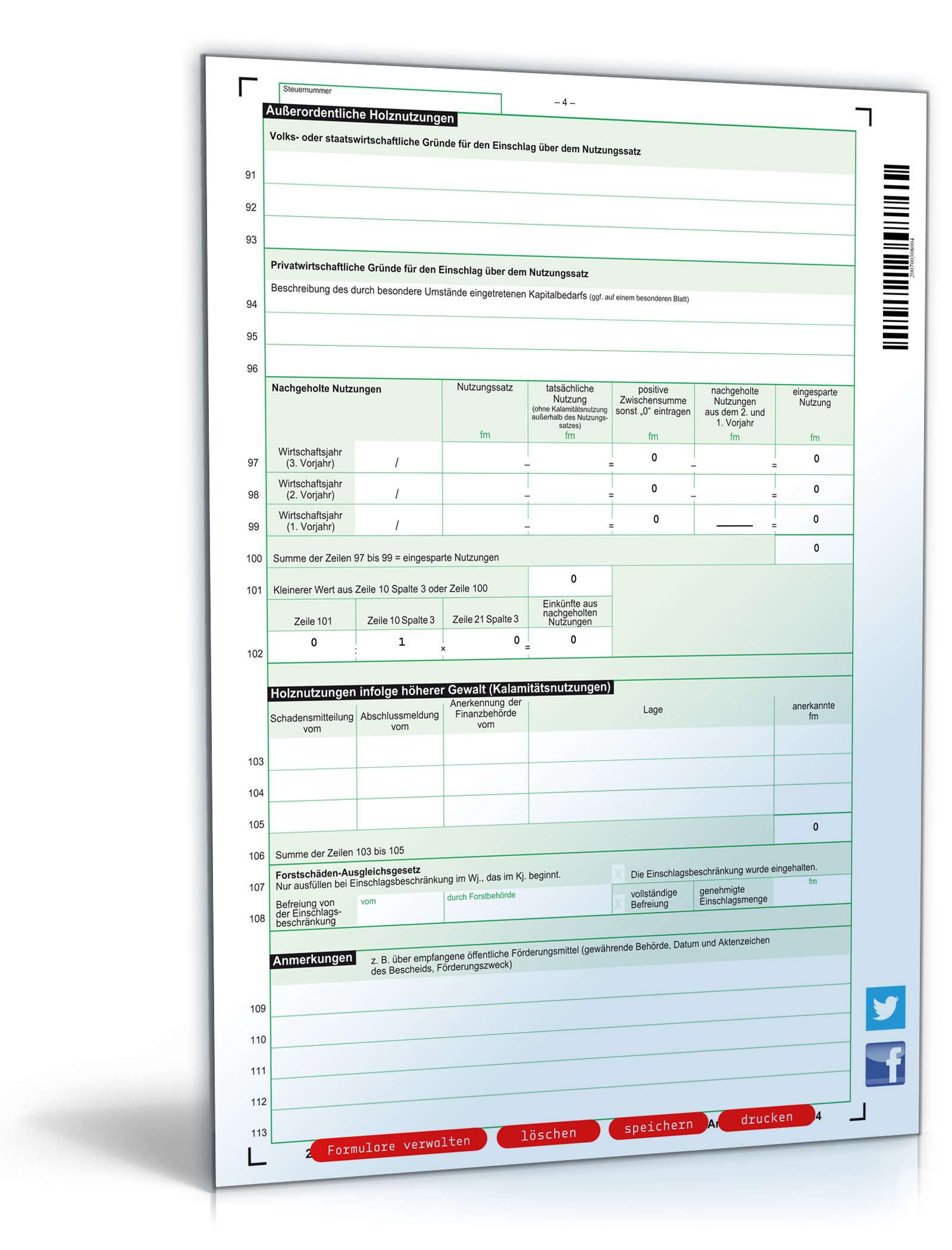 Anlage Forstwirtschaft 2012 PDF. Seite: 4