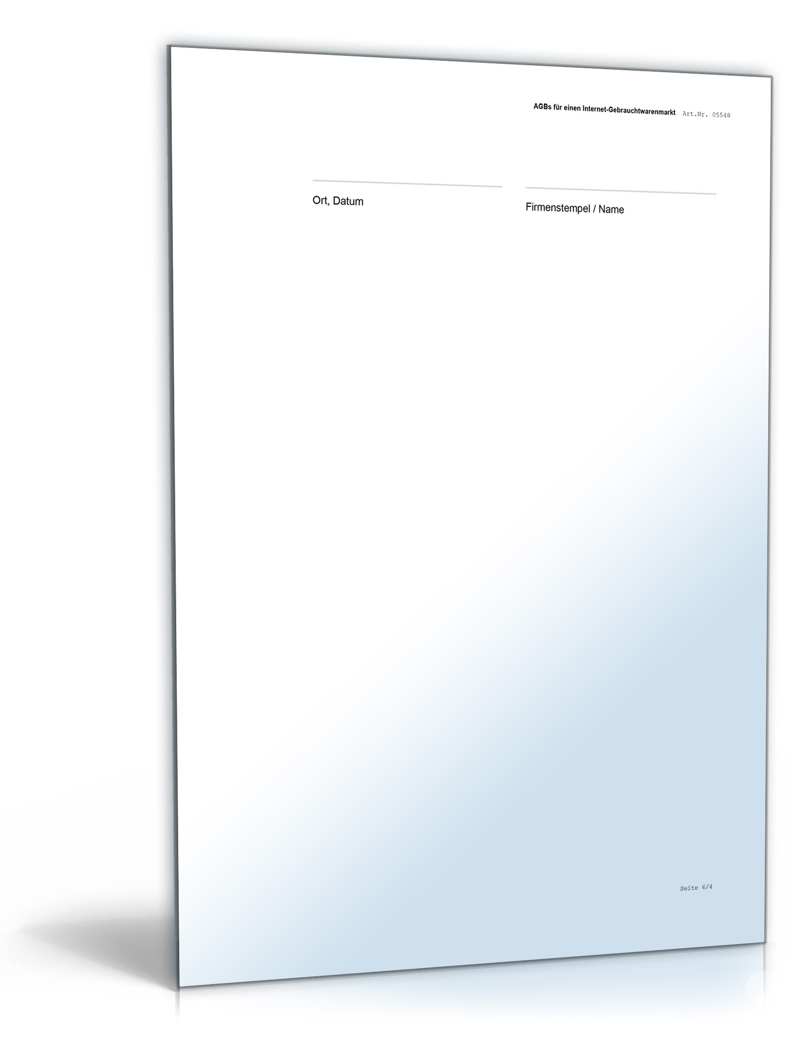 AGB Internet-Gebrauchtwarenmarkt Word. Seite: 4