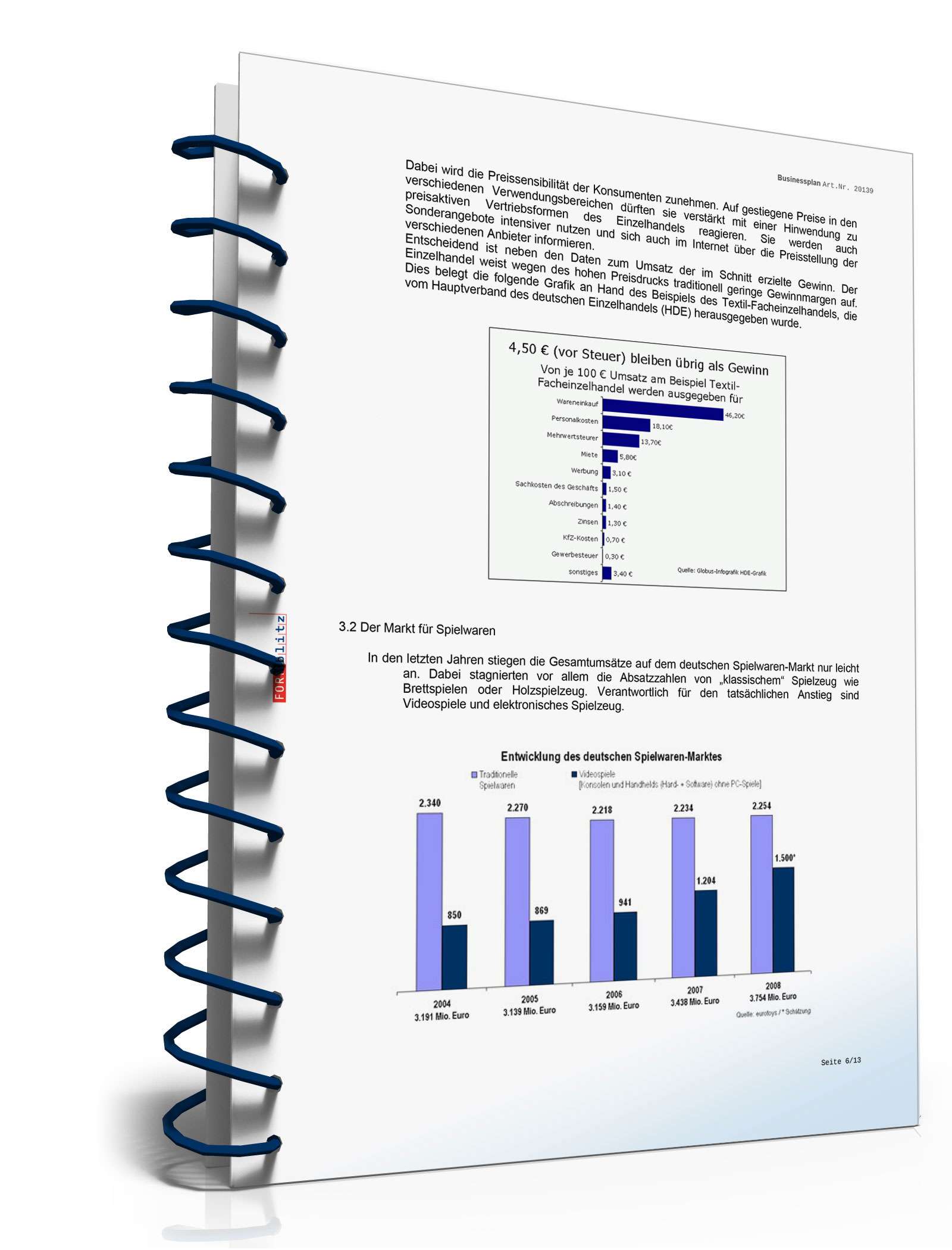 Businessplan Spielwarenhandel Excel. Seite: 9