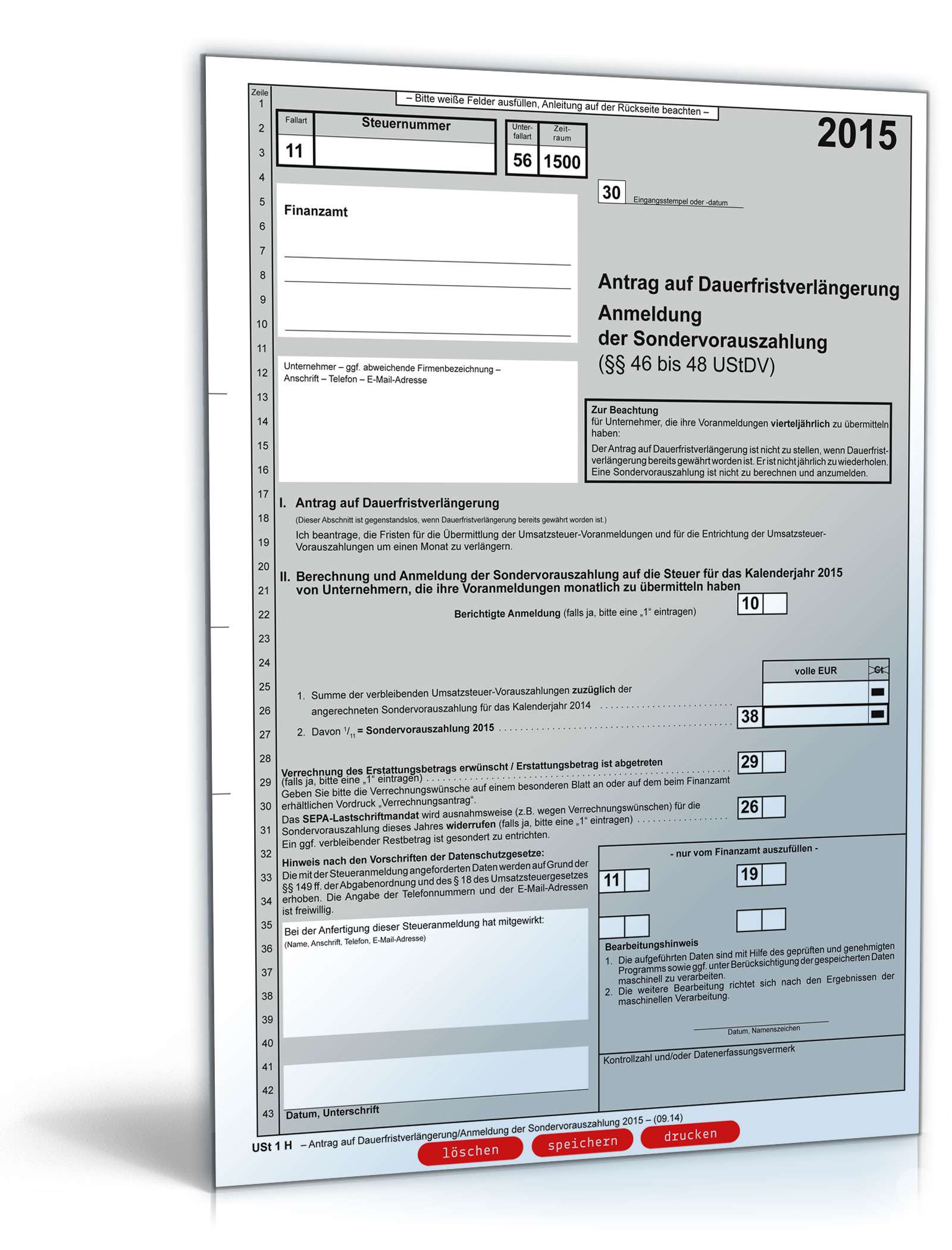 Antrag auf Dauerfristverlängerung 2015 PDF