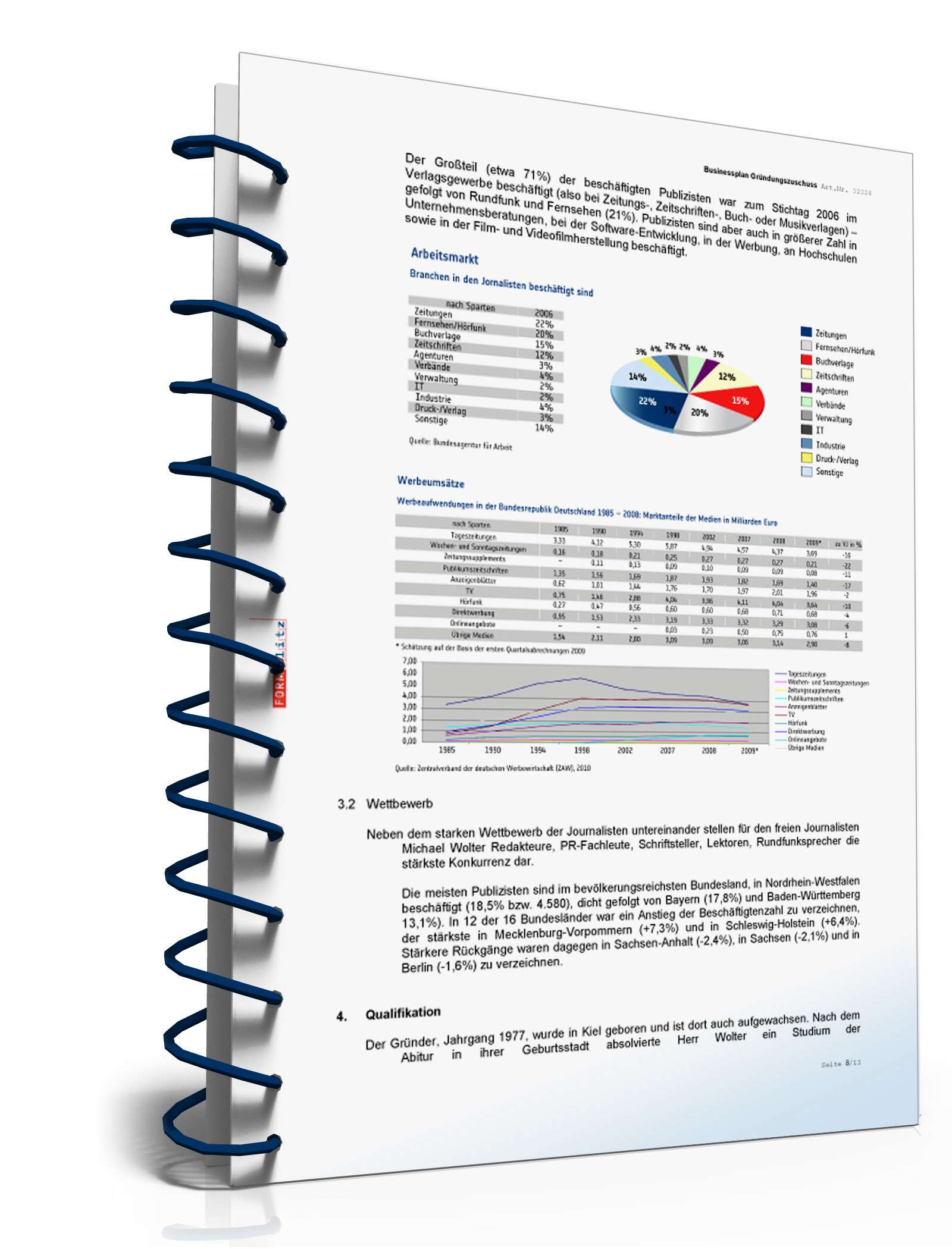 Businessplan für Freiberufler Excel. Seite: 10