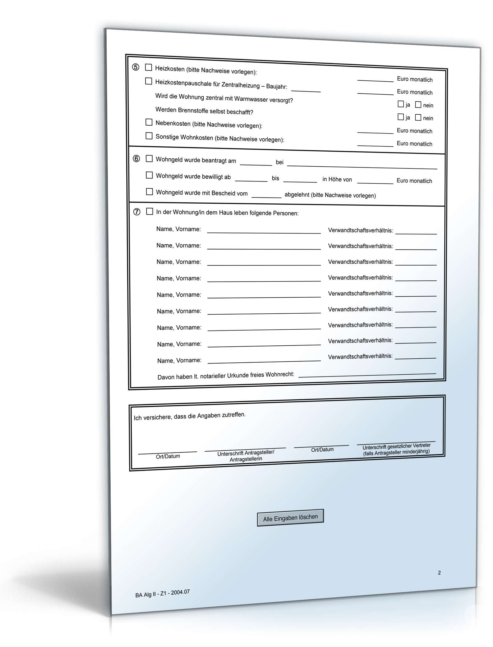 Feststellung der Kosten für Unterkunft und Heizung beim Bürgergeld PDF. Seite: 2