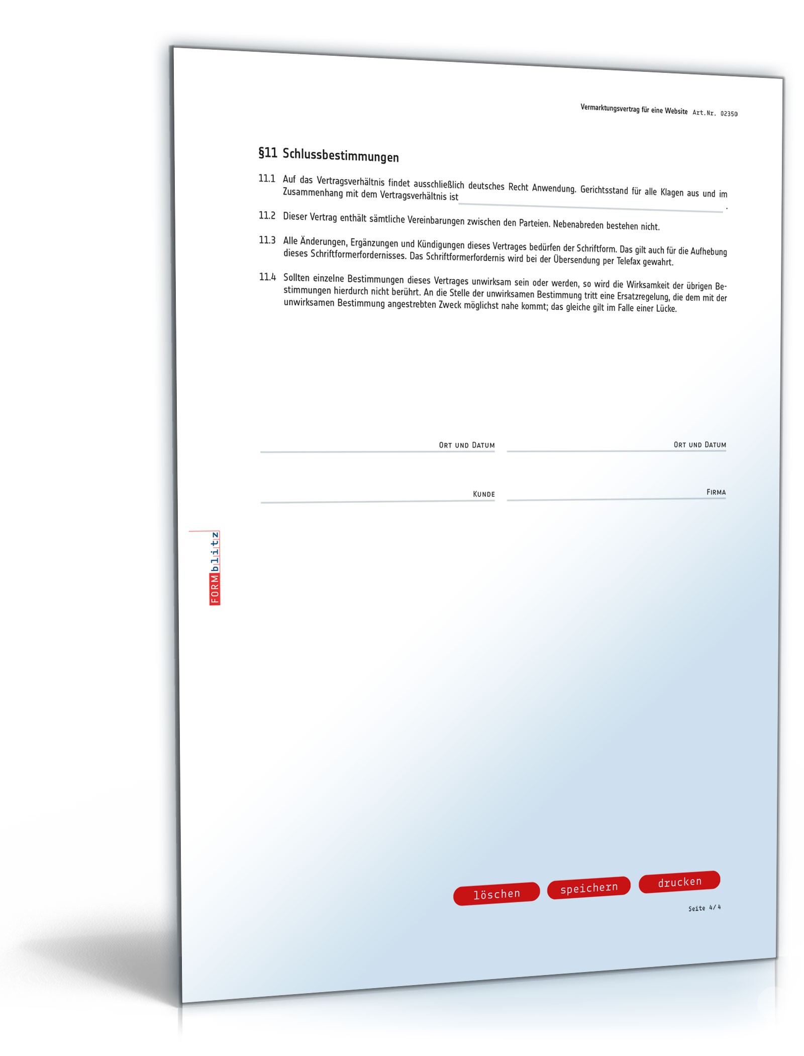 Vermarktungsvertrag Website PDF. Seite: 4