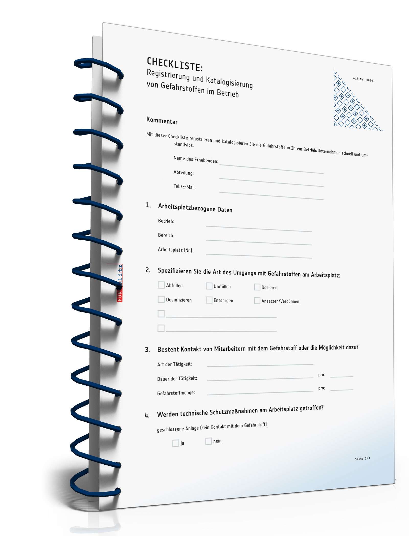 Checkliste Registrierung/Katalogisierung Gefahrstoffe PDF