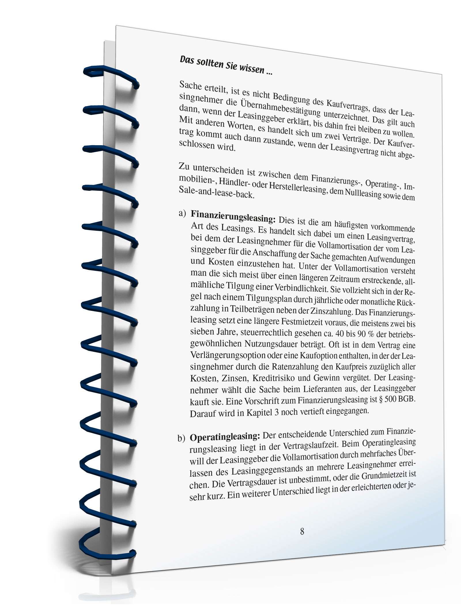 Leasingvertrag rechtssicher abschließen PDF. Seite: 8