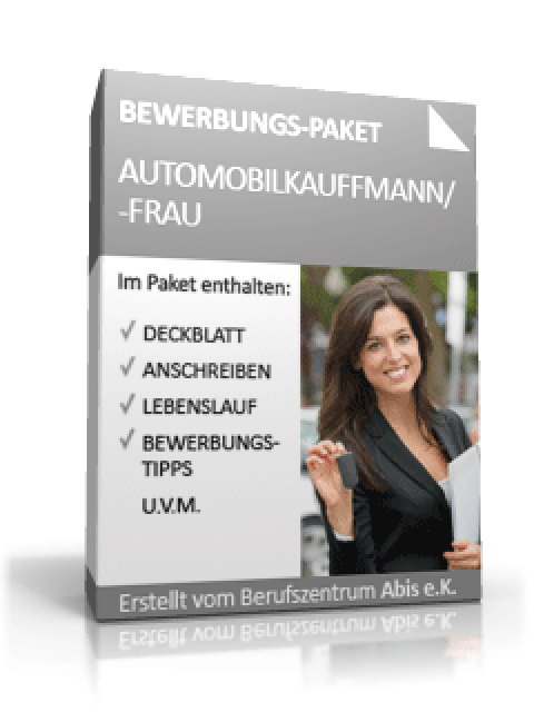 Bewerbungs-Paket Automobilkaufmann Excel