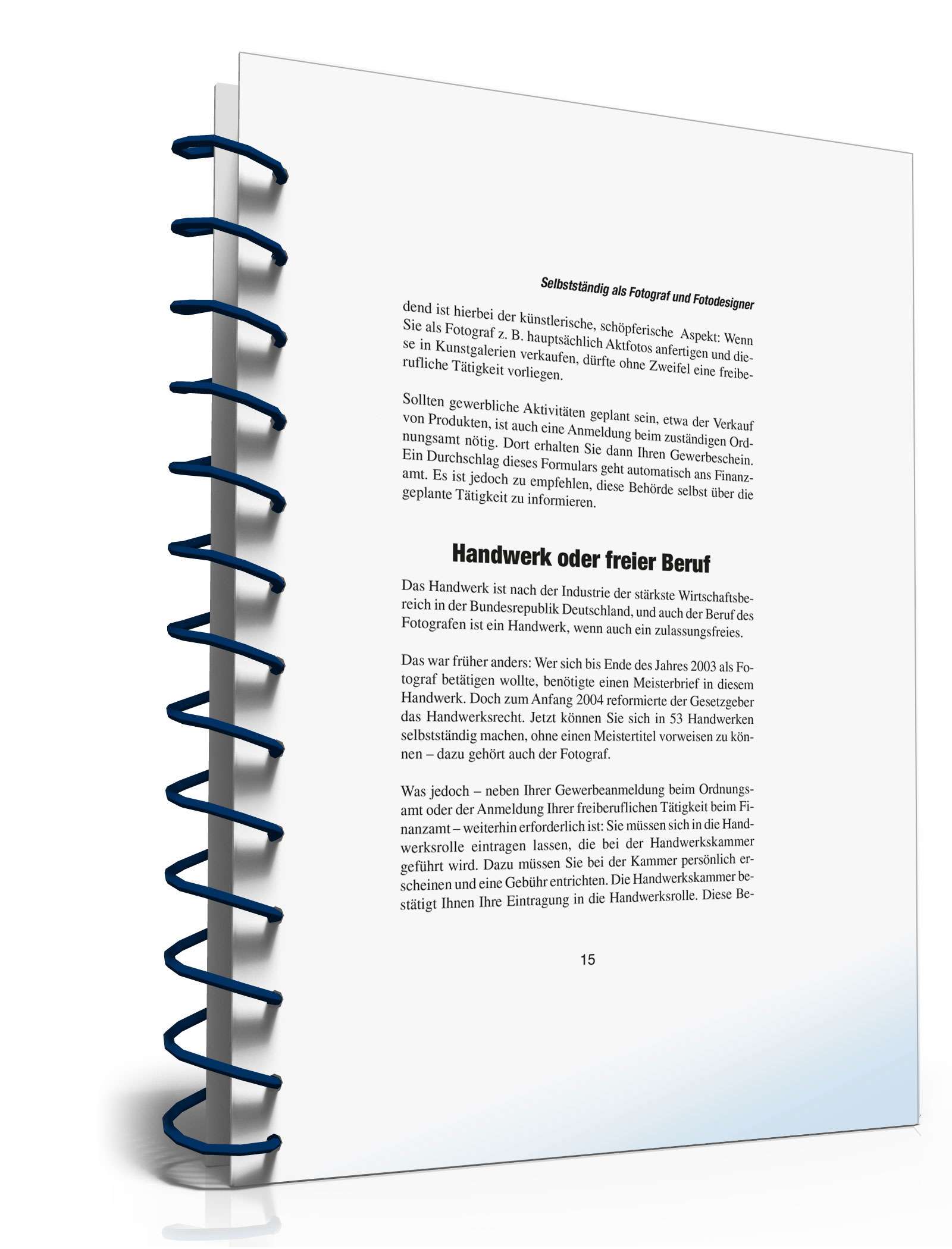 Selbstständig als Fotograf und Fotodesigner PDF. Seite: 15