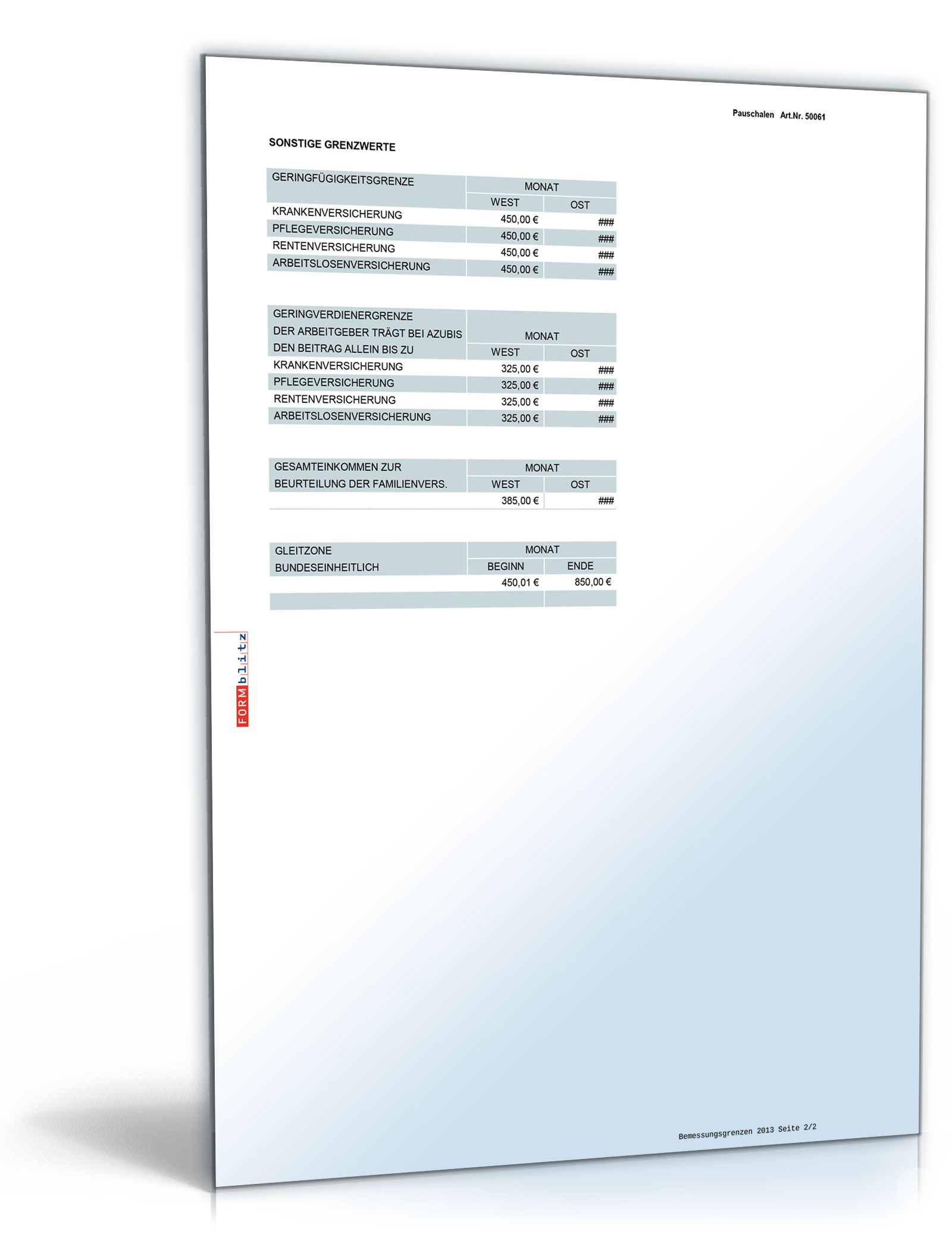 Diverse Pauschalsätze 2010/2013 Excel. Seite: 4