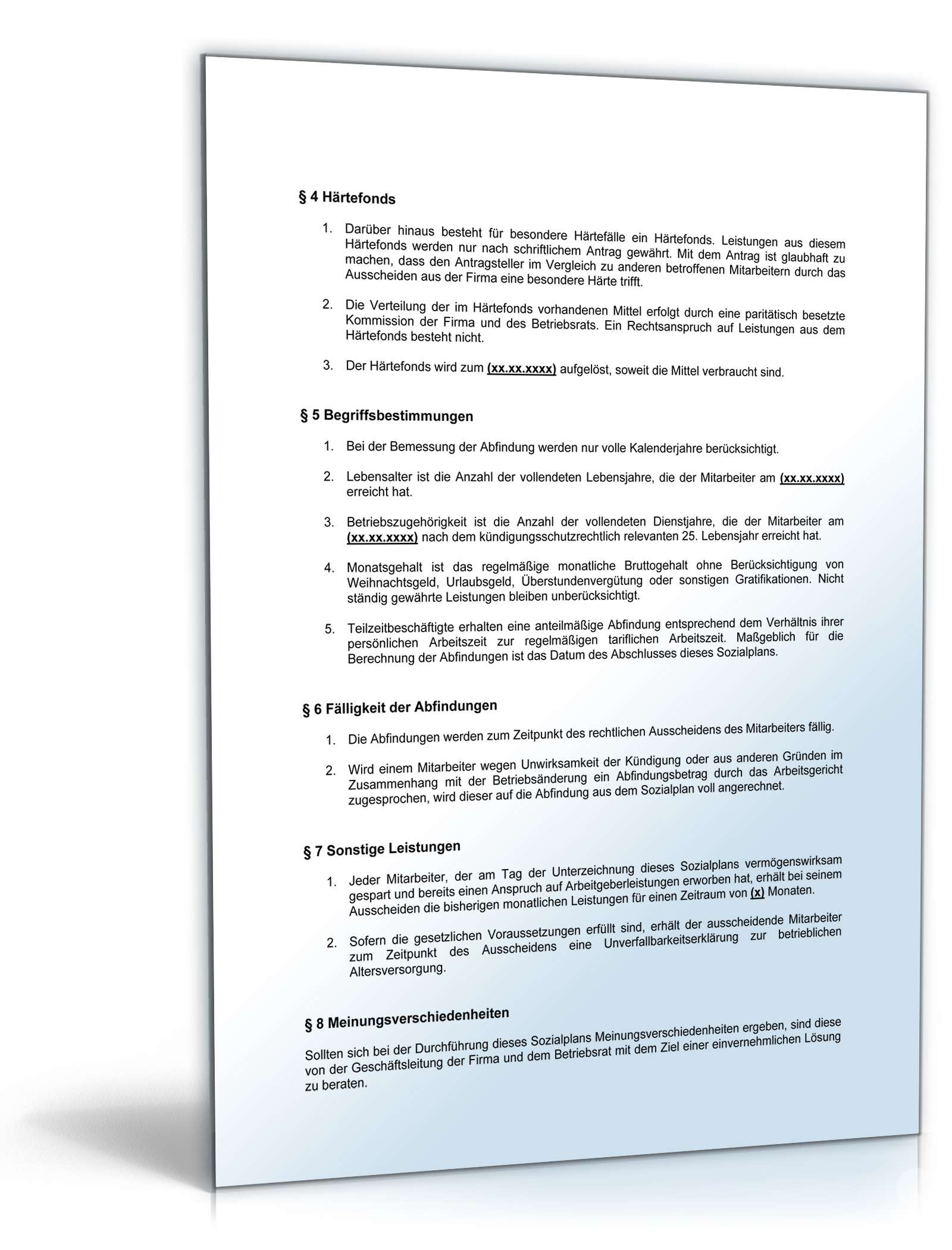 Betriebsvereinbarung Sozialplan PDF. Seite: 2