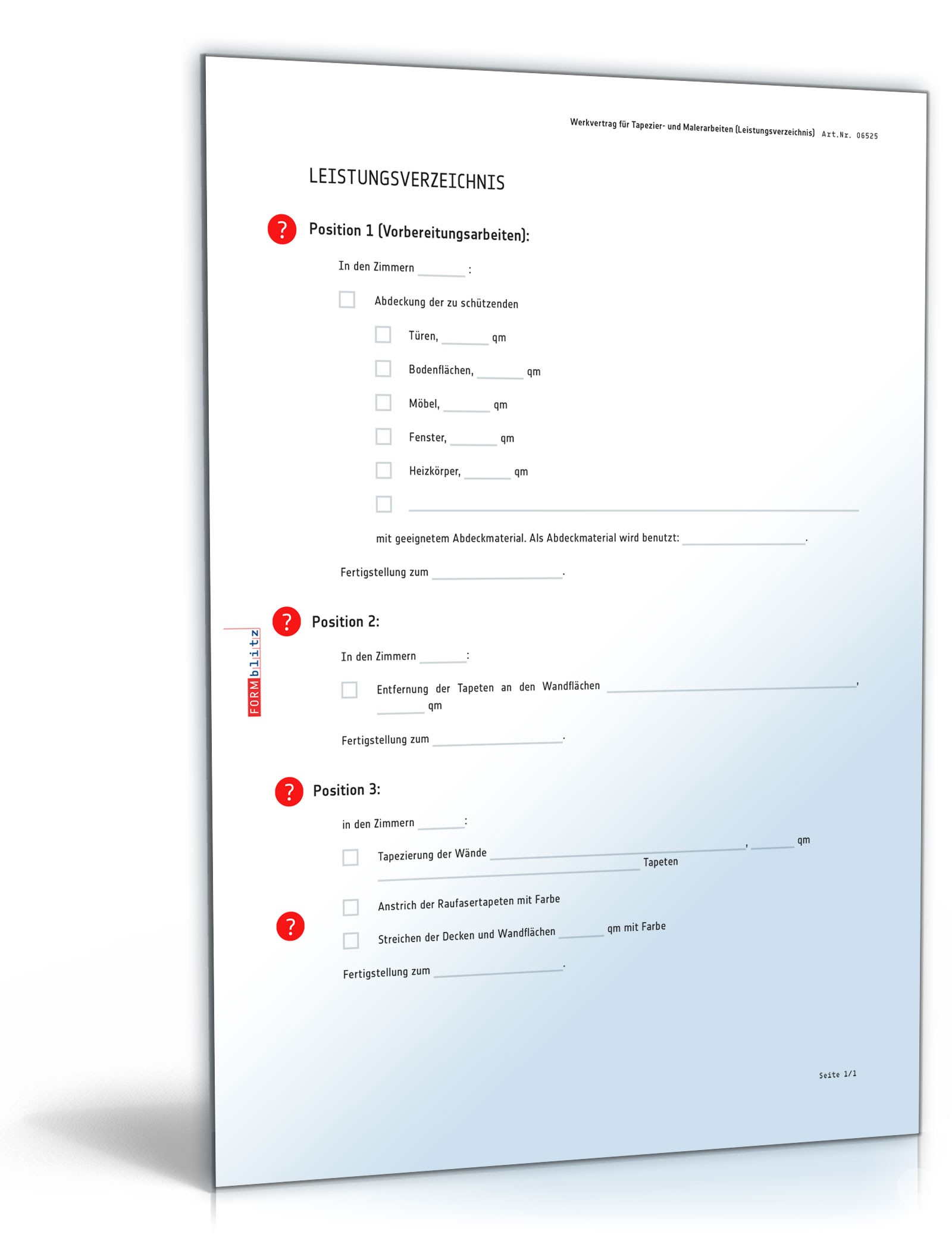 Werkvertrag Tapezier- und Malerarbeiten PDF. Seite: 12