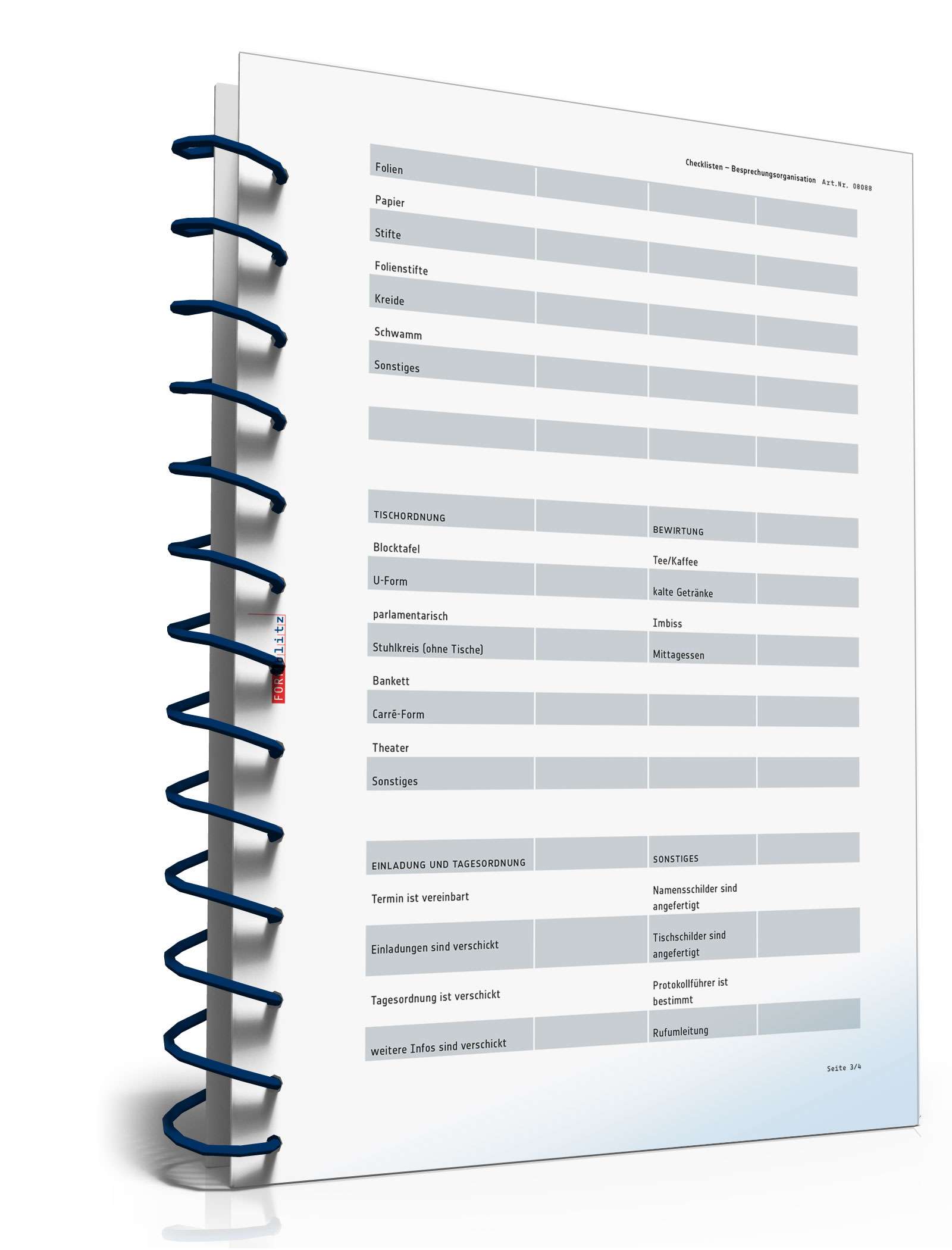 Checkliste Besprechungsorganisation PDF. Seite: 3