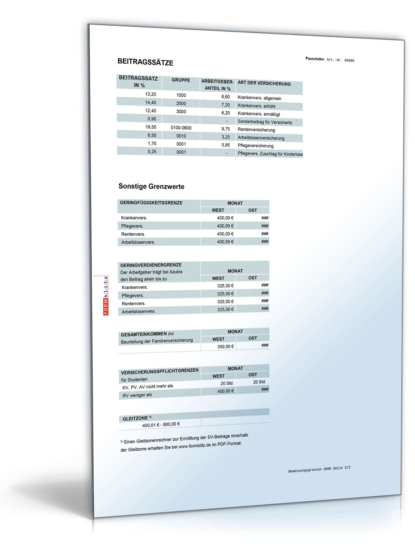 Diverse Pauschalsätze 2007/2008 Excel. Seite: 6