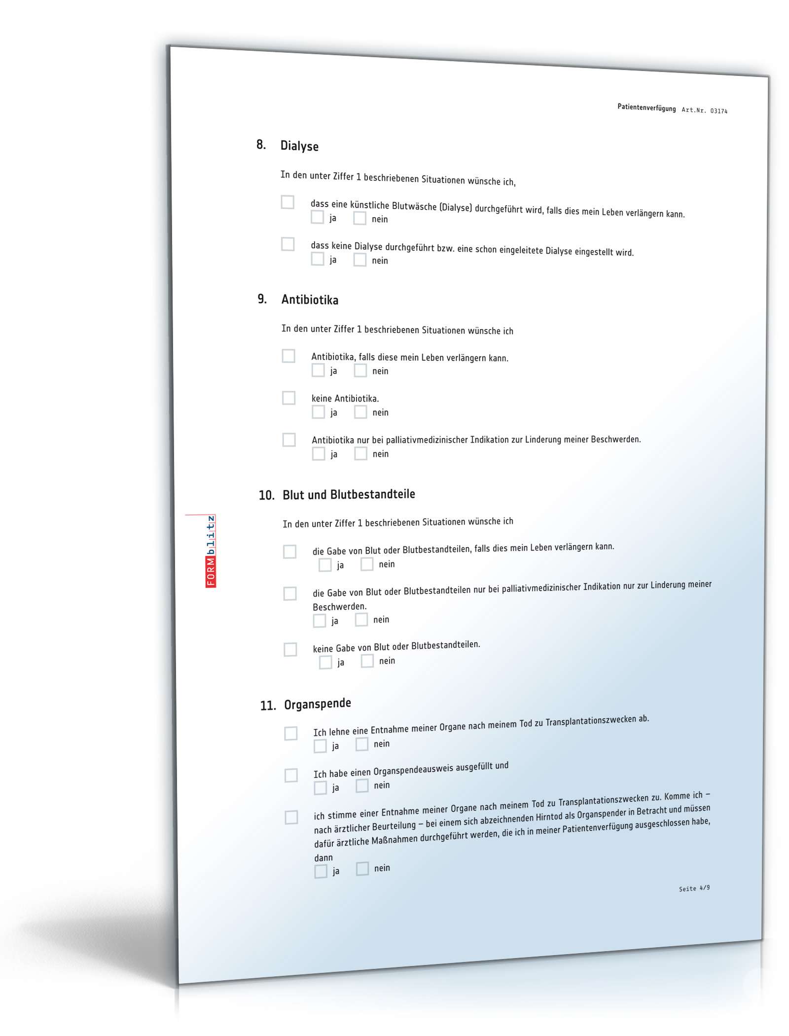 Patientenverfügung PDF. Seite: 5