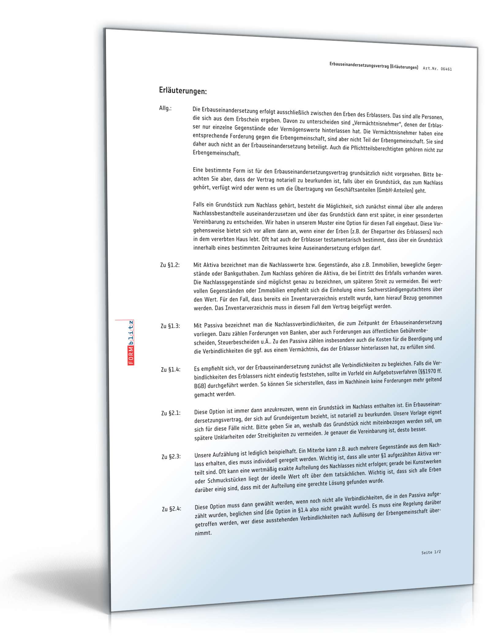 Erbauseinandersetzungsvertrag PDF. Seite: 8