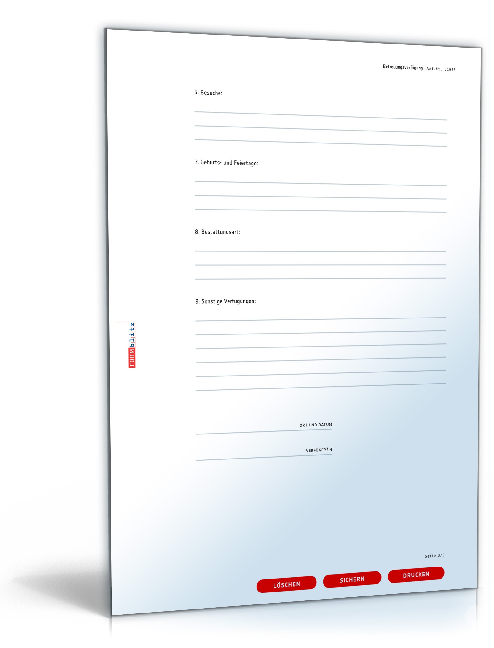 Erweiterte Betreuungsverfügung PDF. Seite: 3