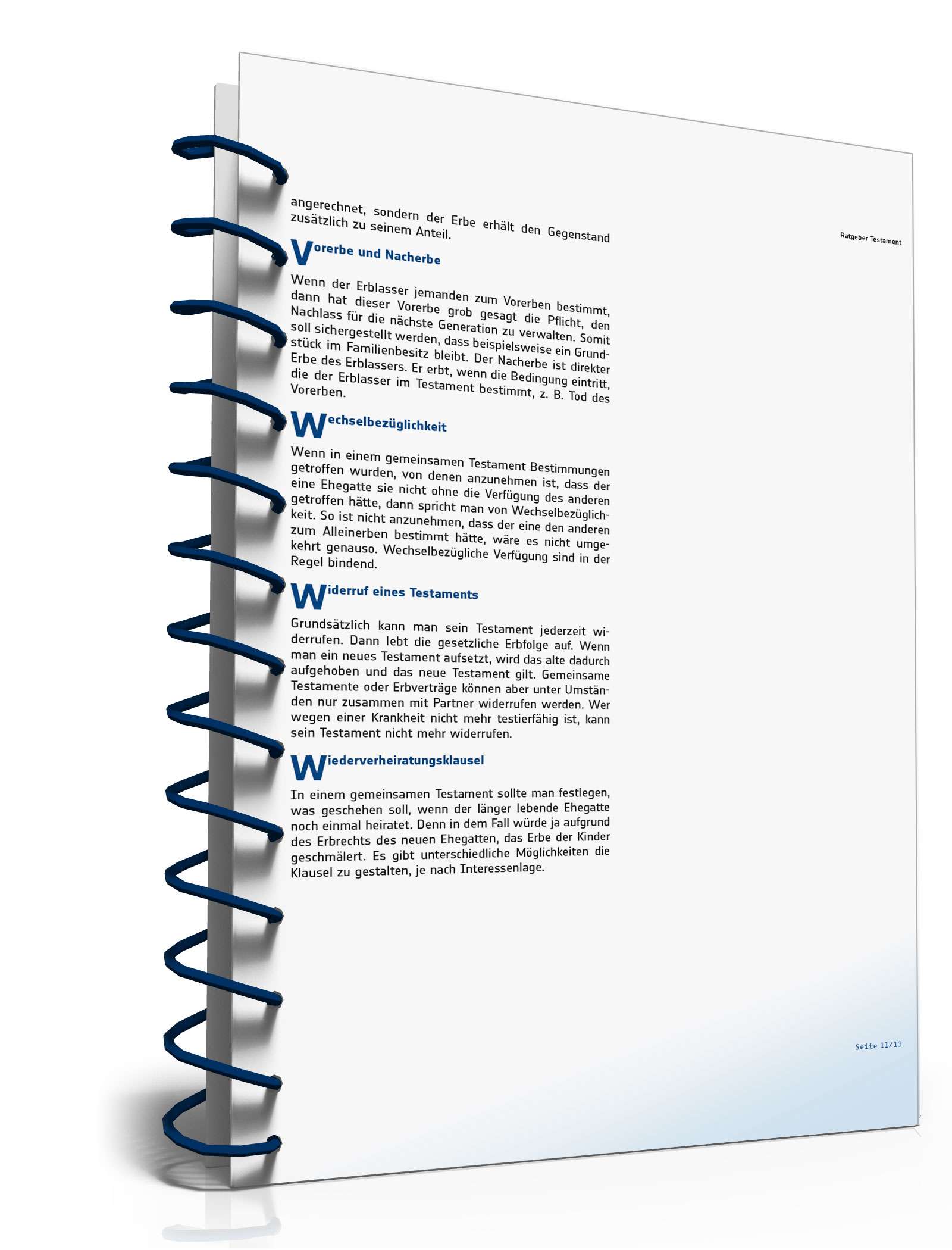 Ratgeber Testament und Berliner Testament PDF. Seite: 11