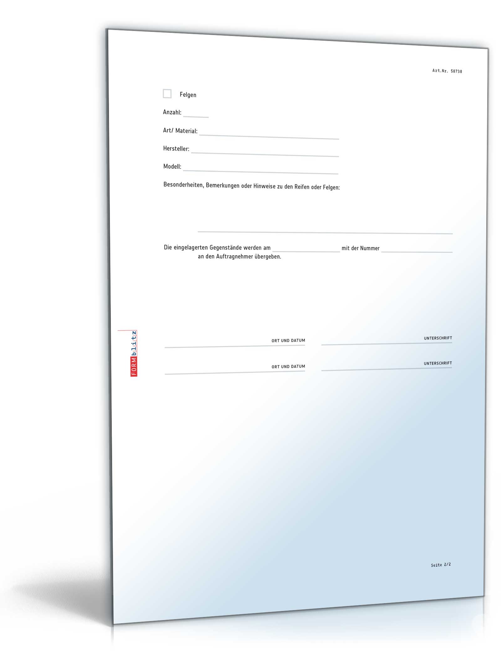 Protokoll Einlagerung Reifen PDF. Seite: 2