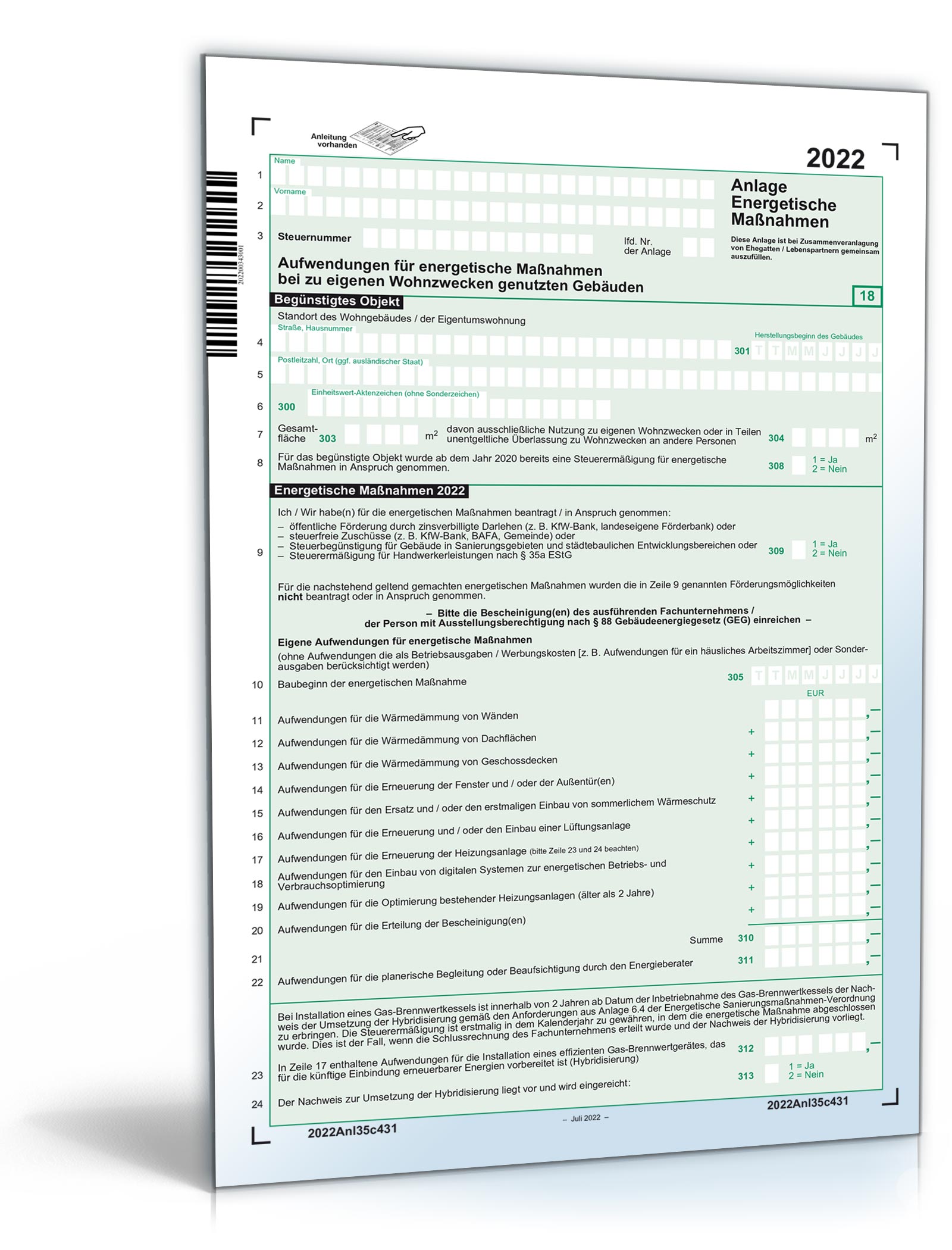 Anlage Energetische Maßnahmen 2022 PDF