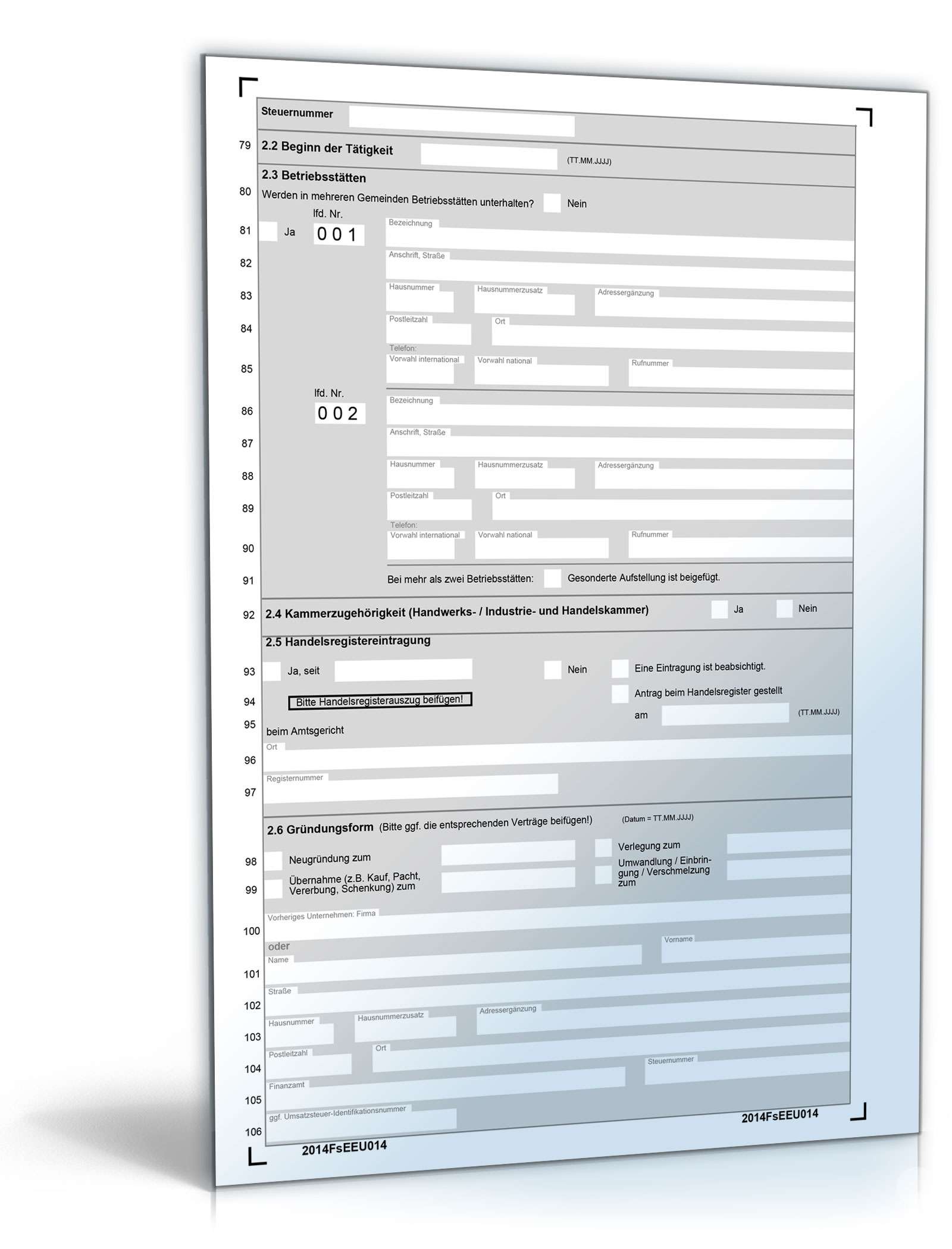 Fragebogen steuerliche Erfassung PDF. Seite: 4