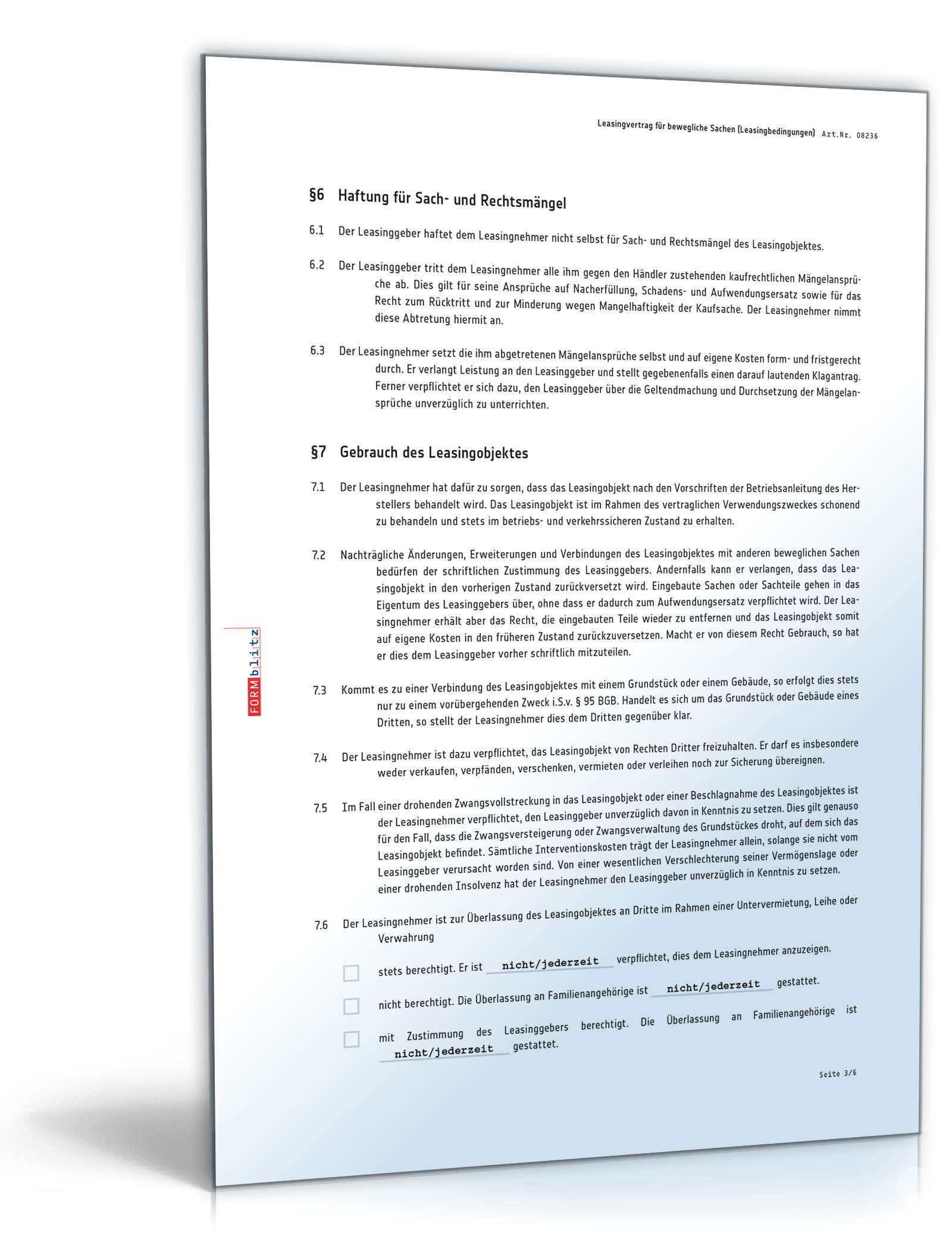 Leasingvertrag PDF. Seite: 11