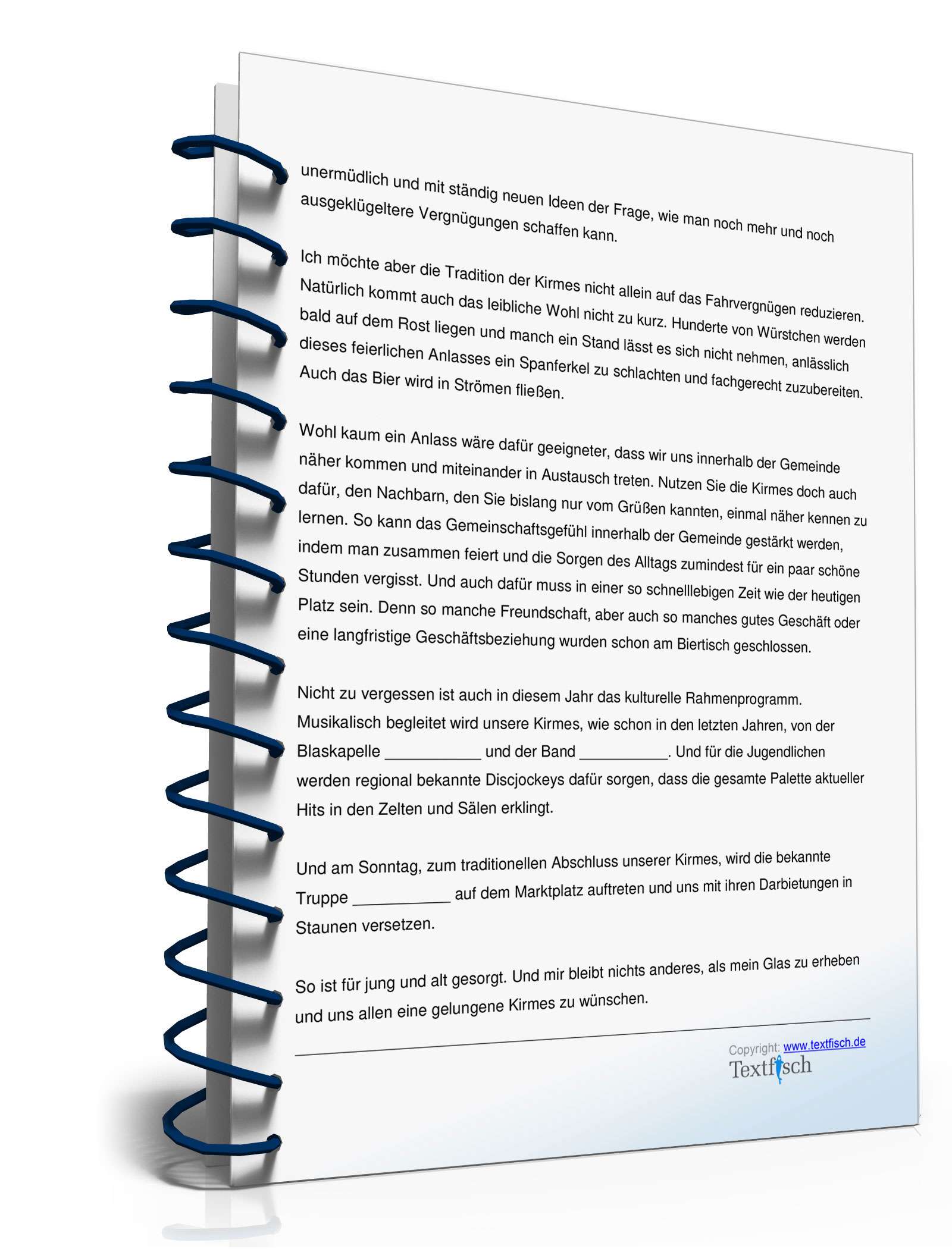 Eröffnungsrede zur Eröffnung einer Kirmes  PDF. Seite: 3