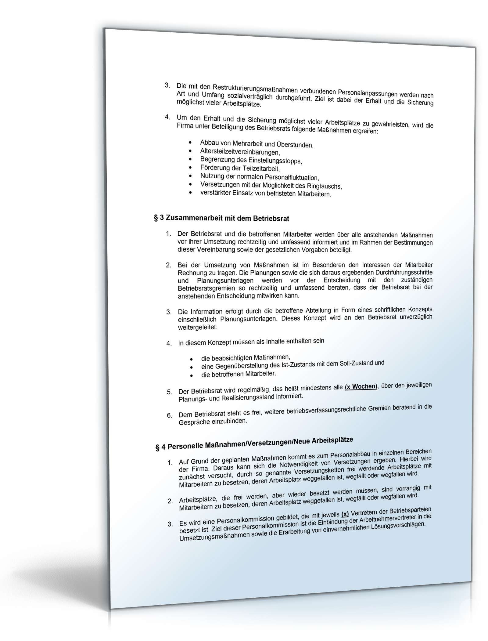 Betriebsvereinbarung Umstrukturierung PDF. Seite: 2